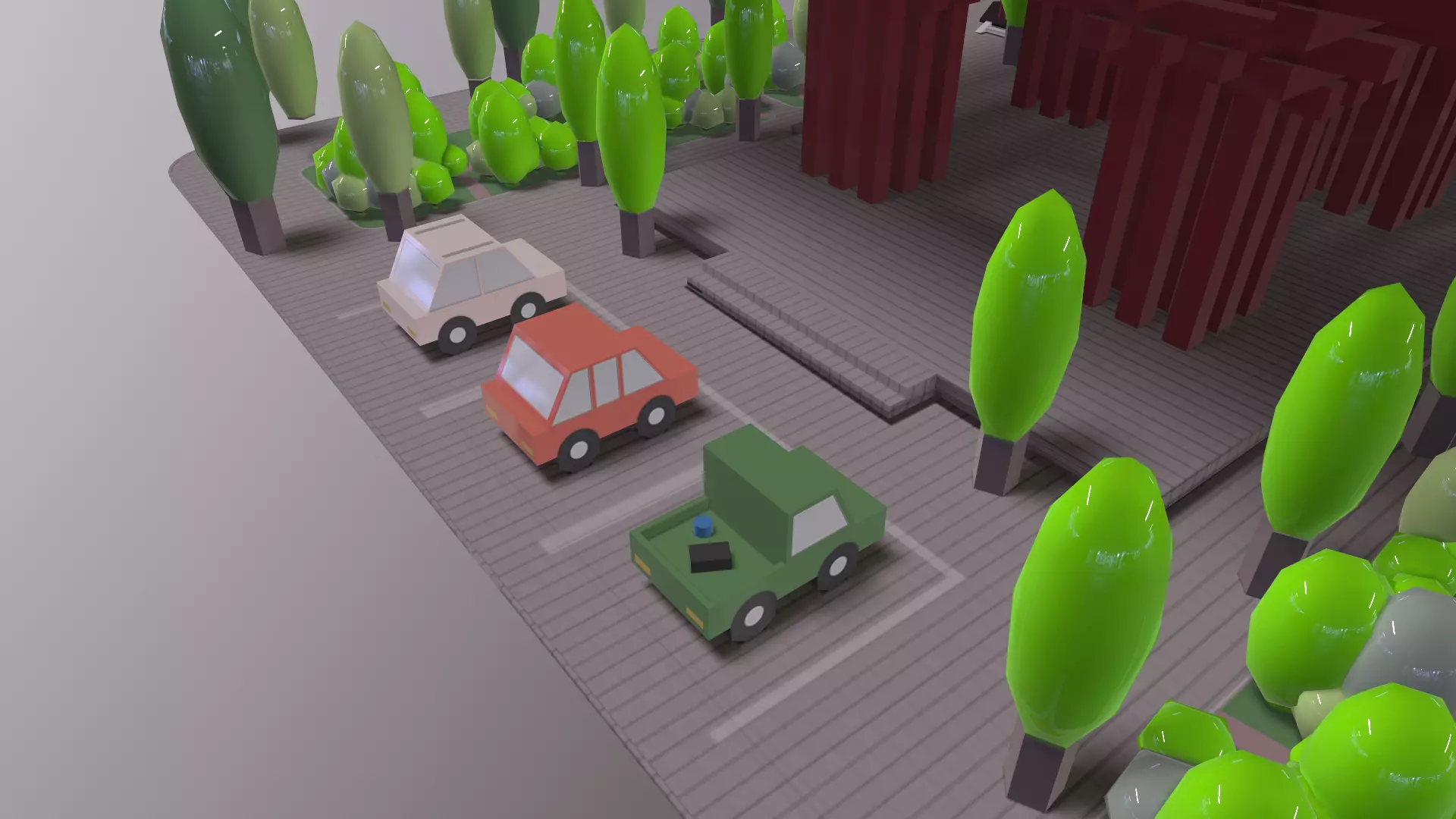 China Pavilion Cartoon Model 3D model_0