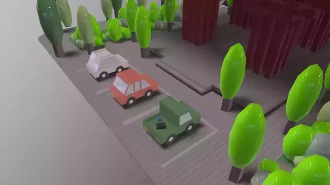 China Pavilion Cartoon Model