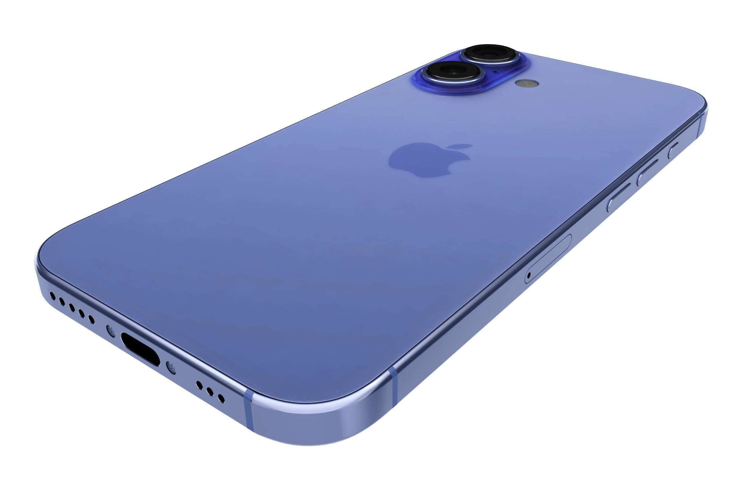 Apple iPhone 16 Ultramarine 3D model_14