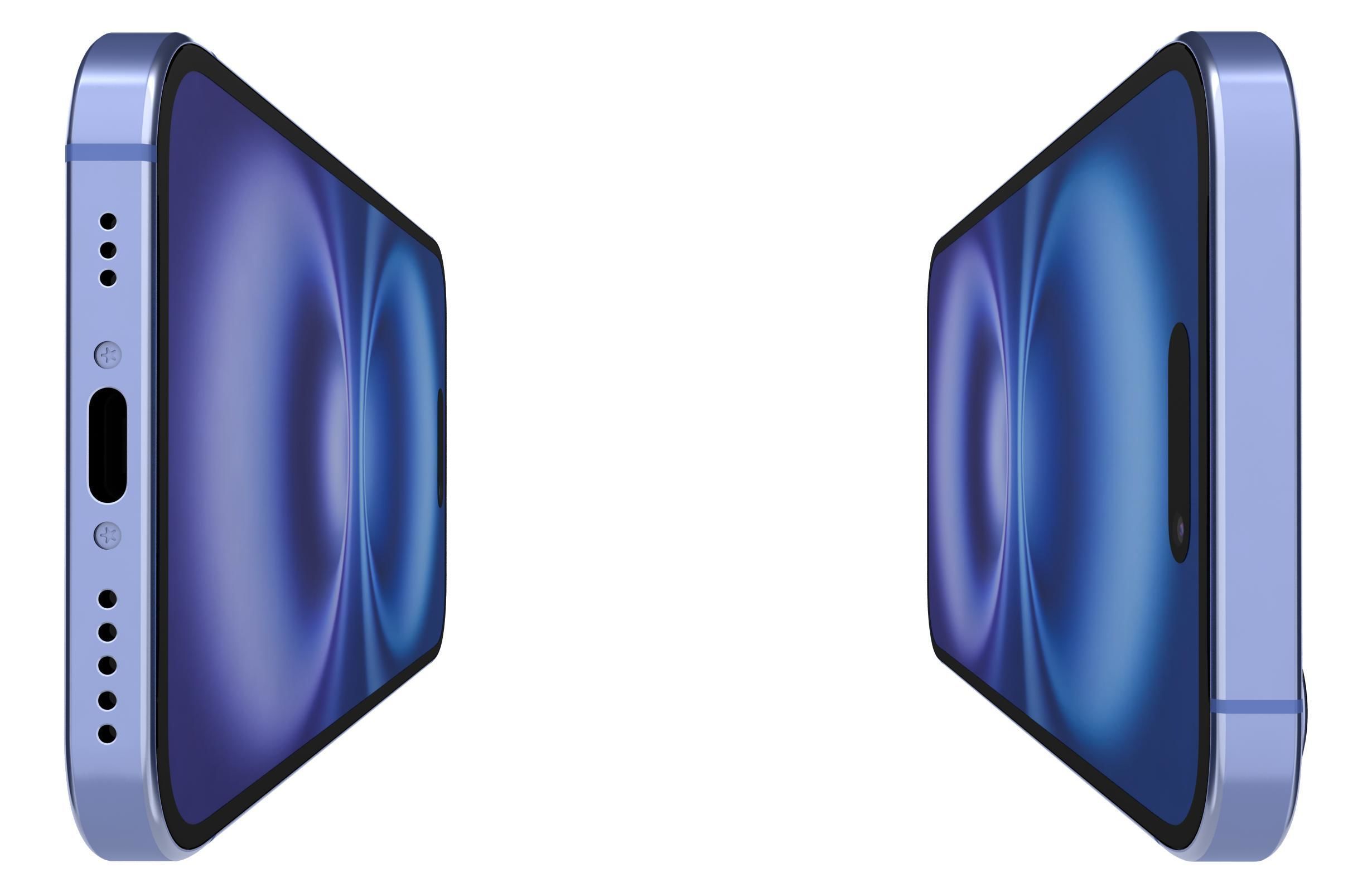 Apple iPhone 16 Ultramarine 3D model_8