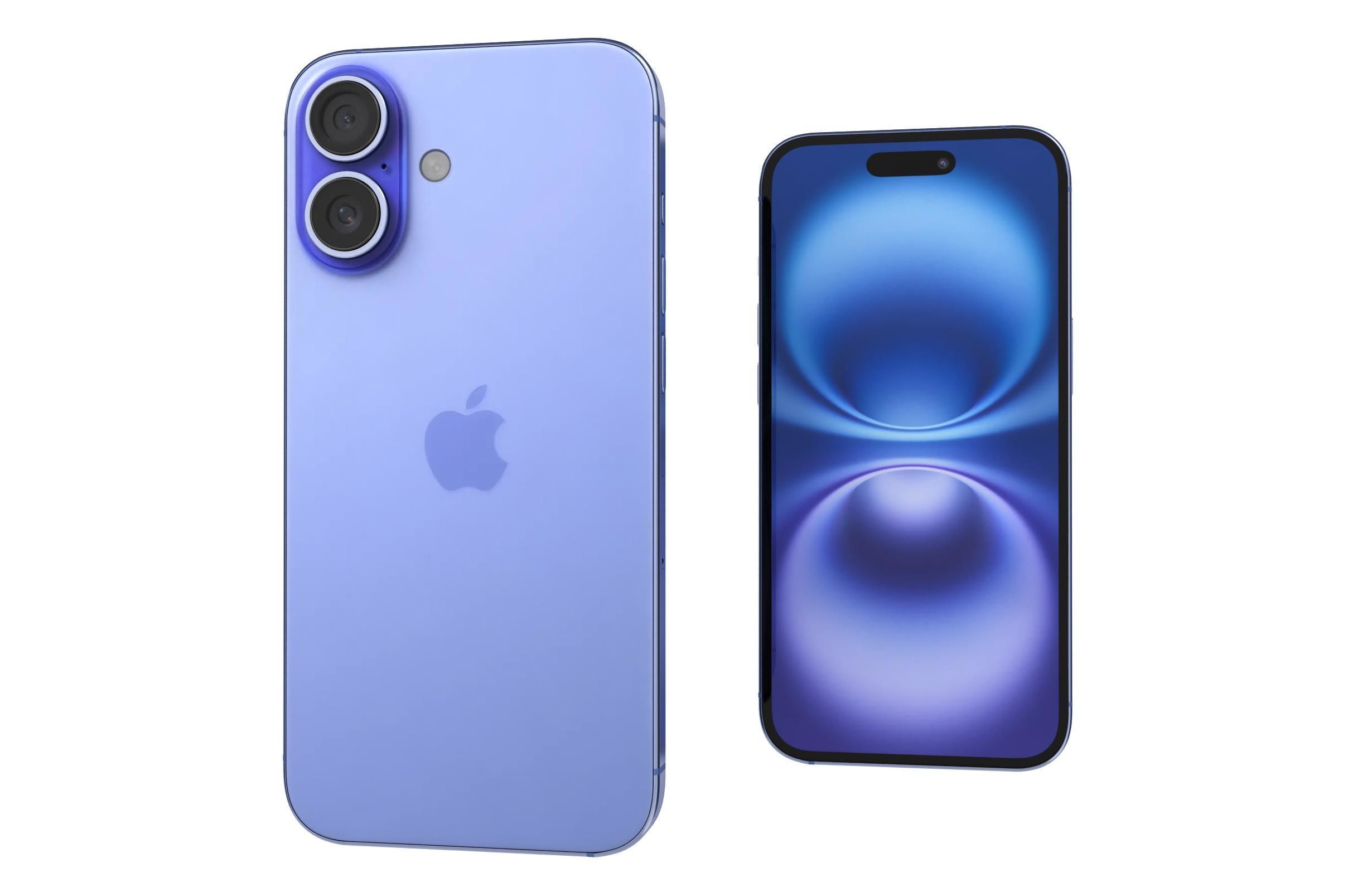Apple iPhone 16 Ultramarine 3D model_7