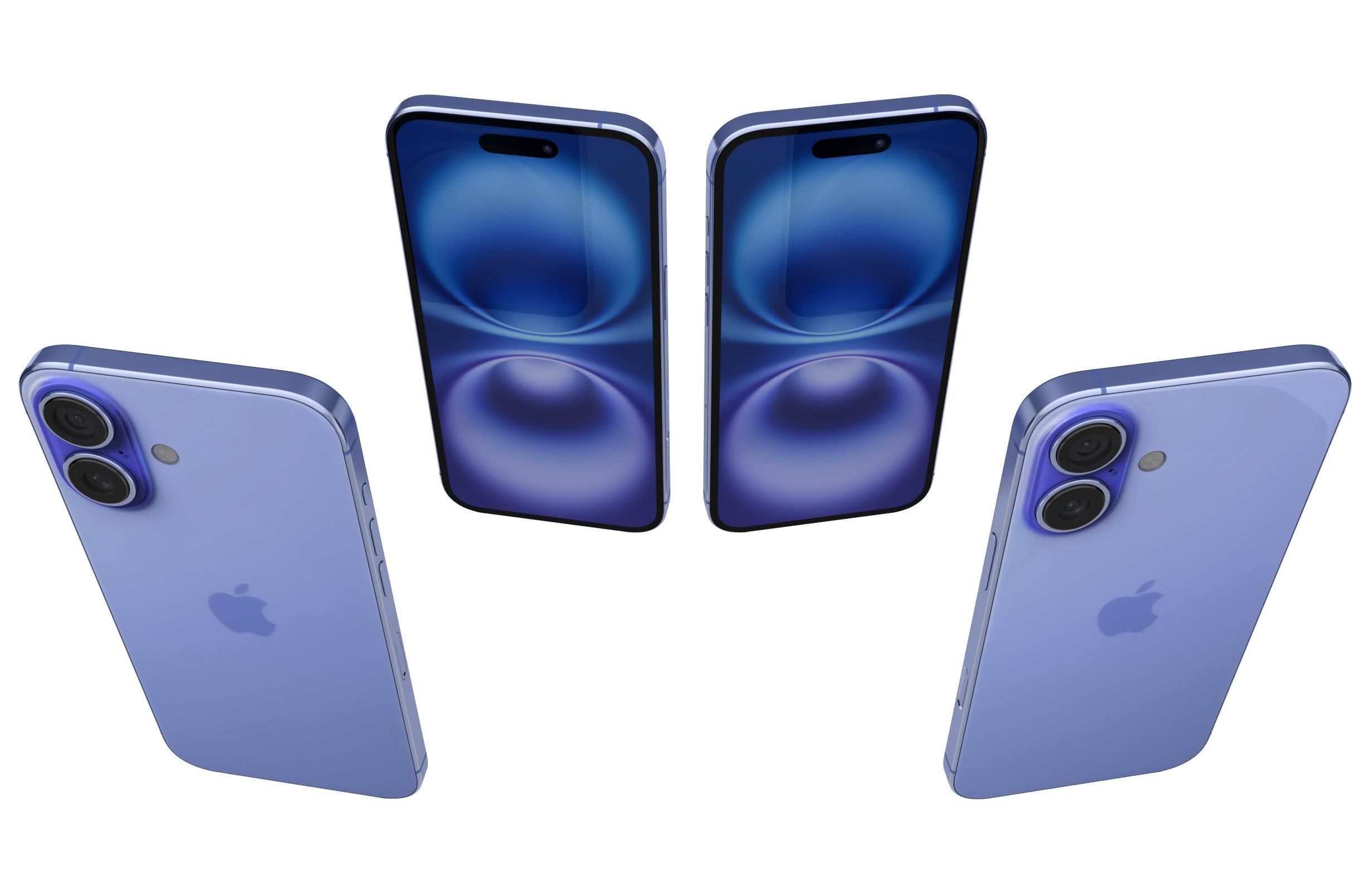Apple iPhone 16 Ultramarine 3D model_4
