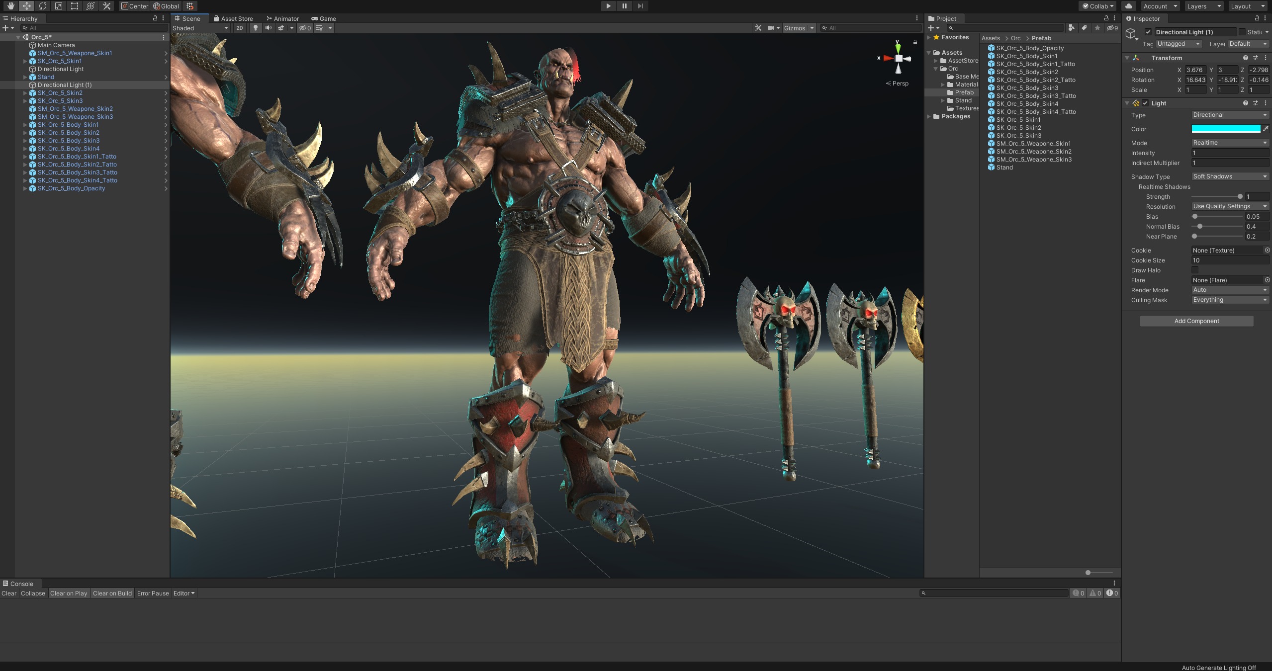 Orc 5 Low-poly 3D model_29
