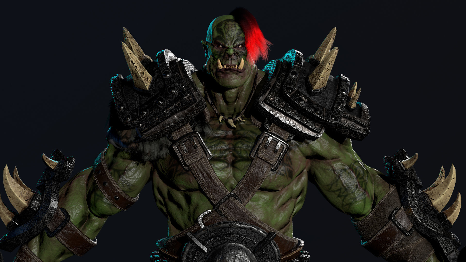 Orc 5 Low-poly 3D model_10