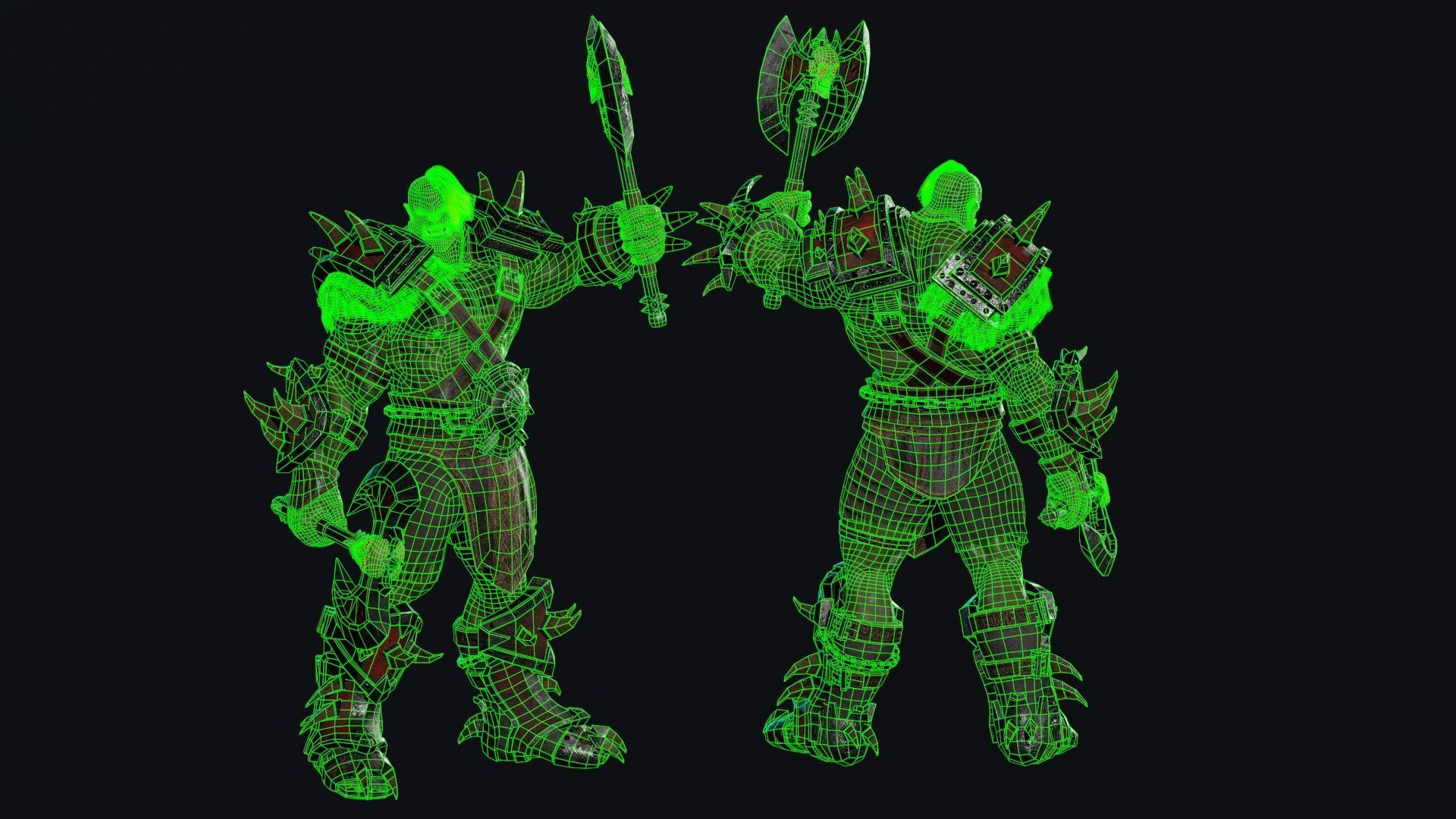 Orc 5 Low-poly 3D model_17