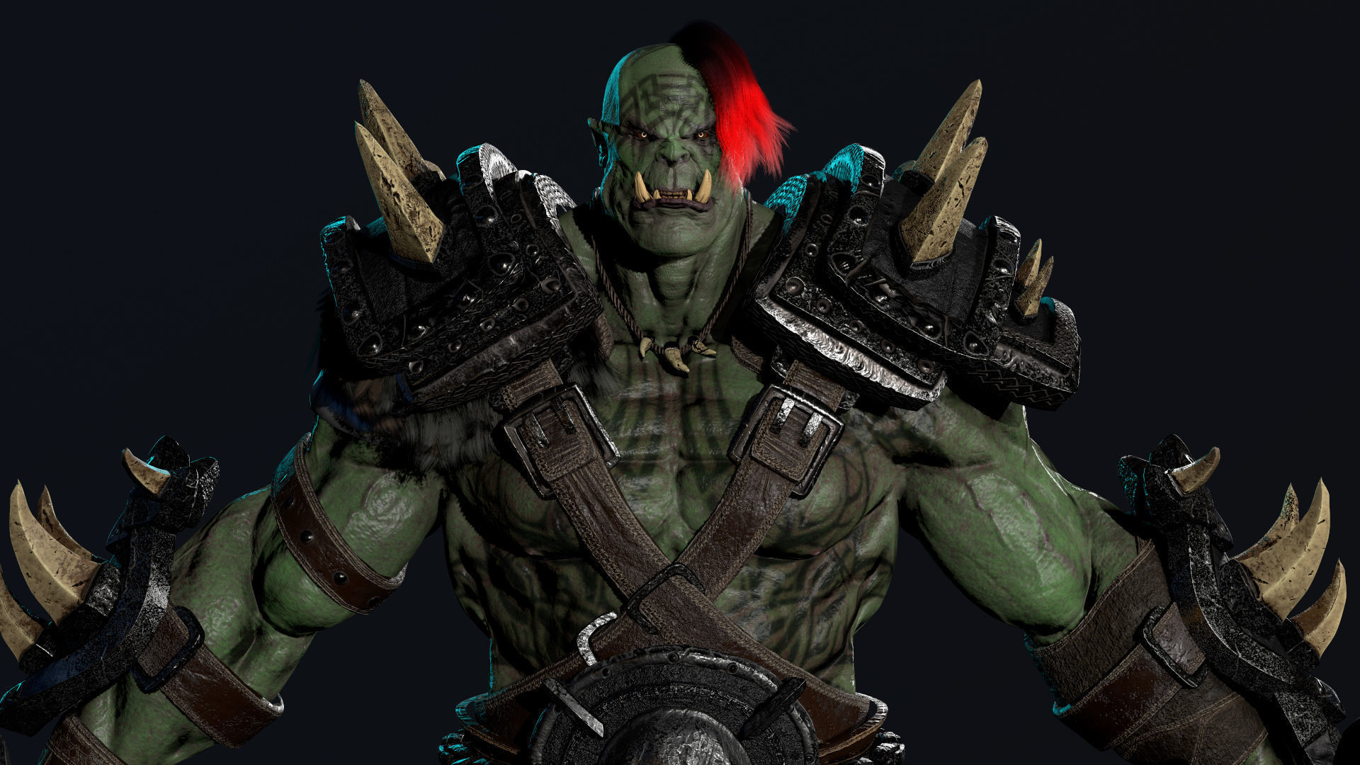 Orc 5 Low-poly 3D model_8