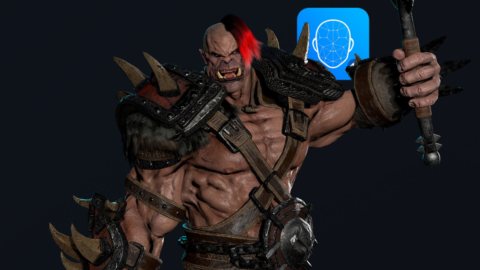 Orc 5 Low-poly 3D model_3