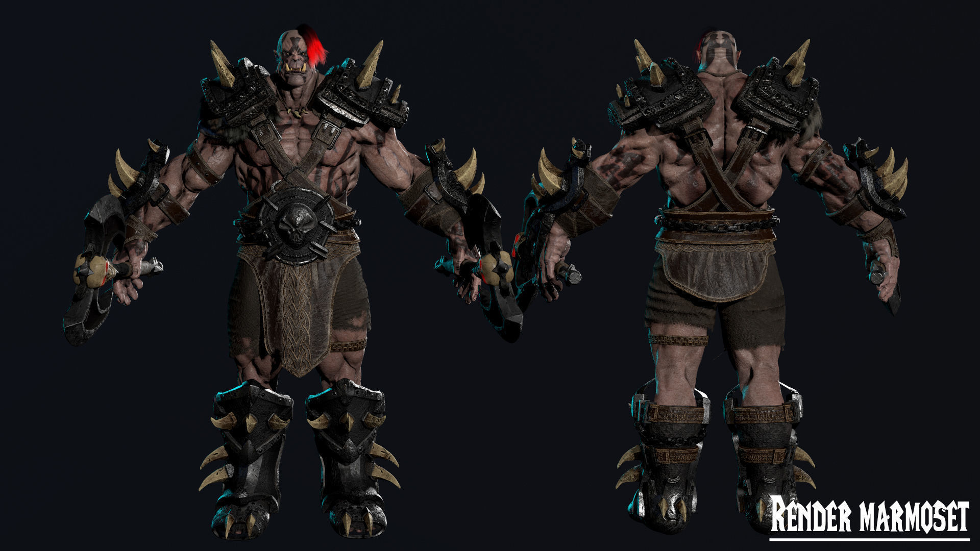 Orc 5 Low-poly 3D model_20