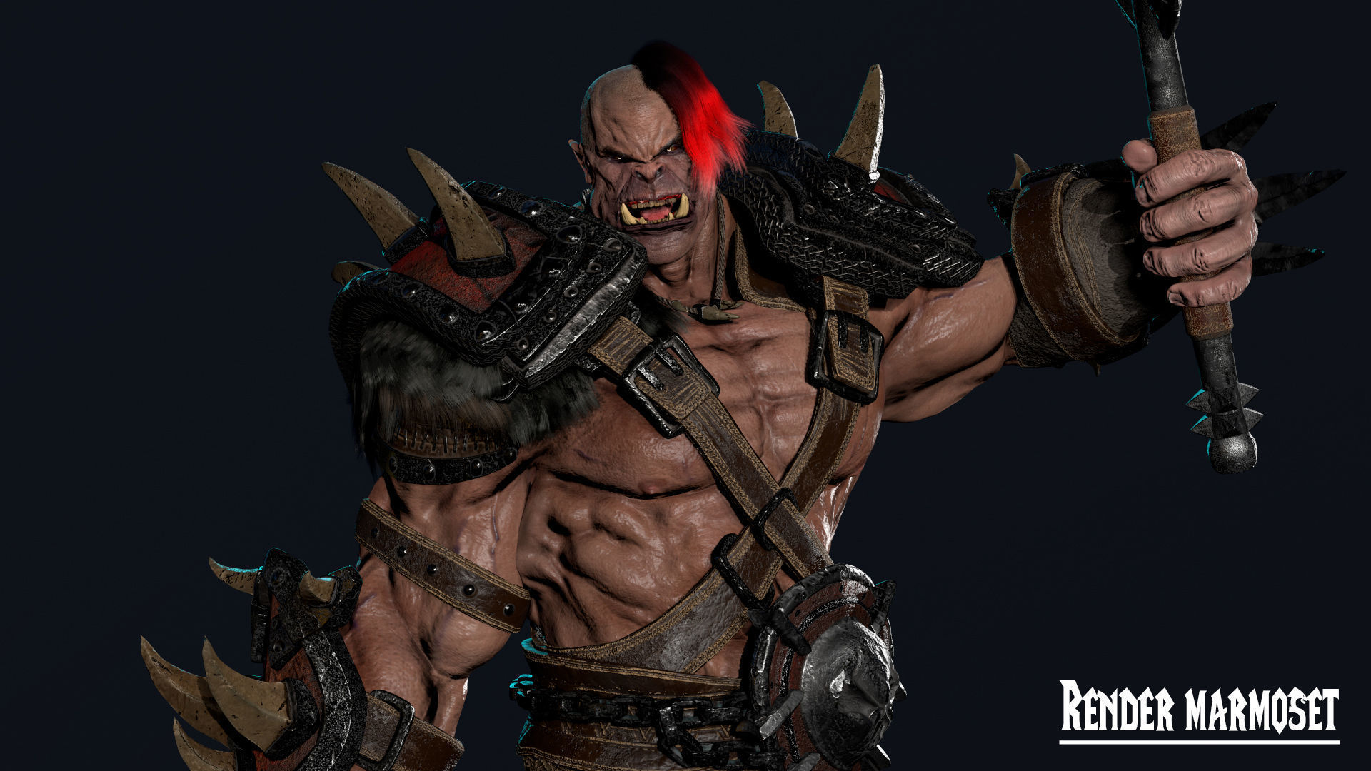 Orc 5 Low-poly 3D model_11