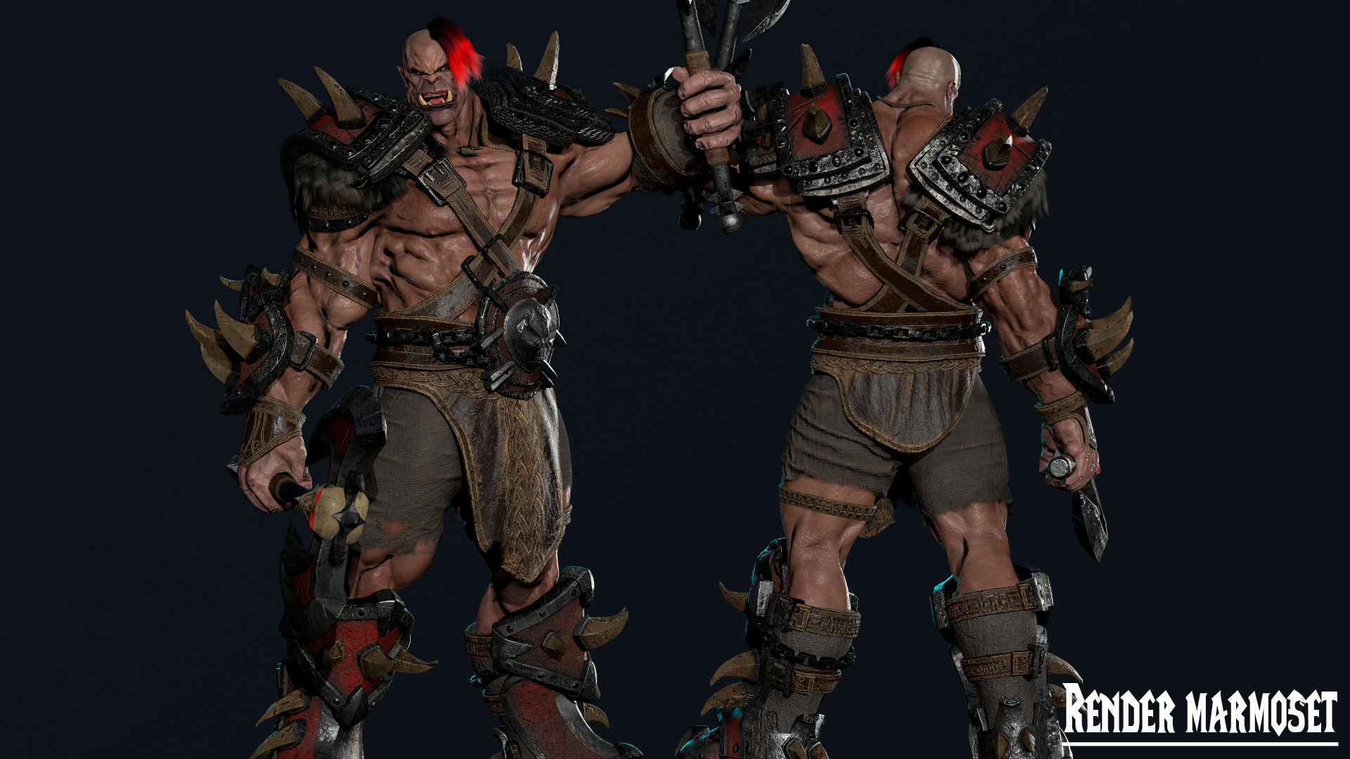 Orc 5 Low-poly 3D model_5
