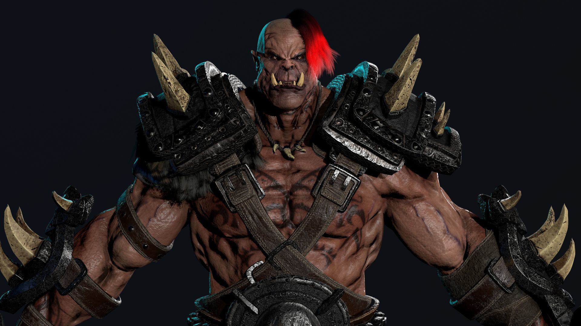 Orc 5 Low-poly 3D model_9