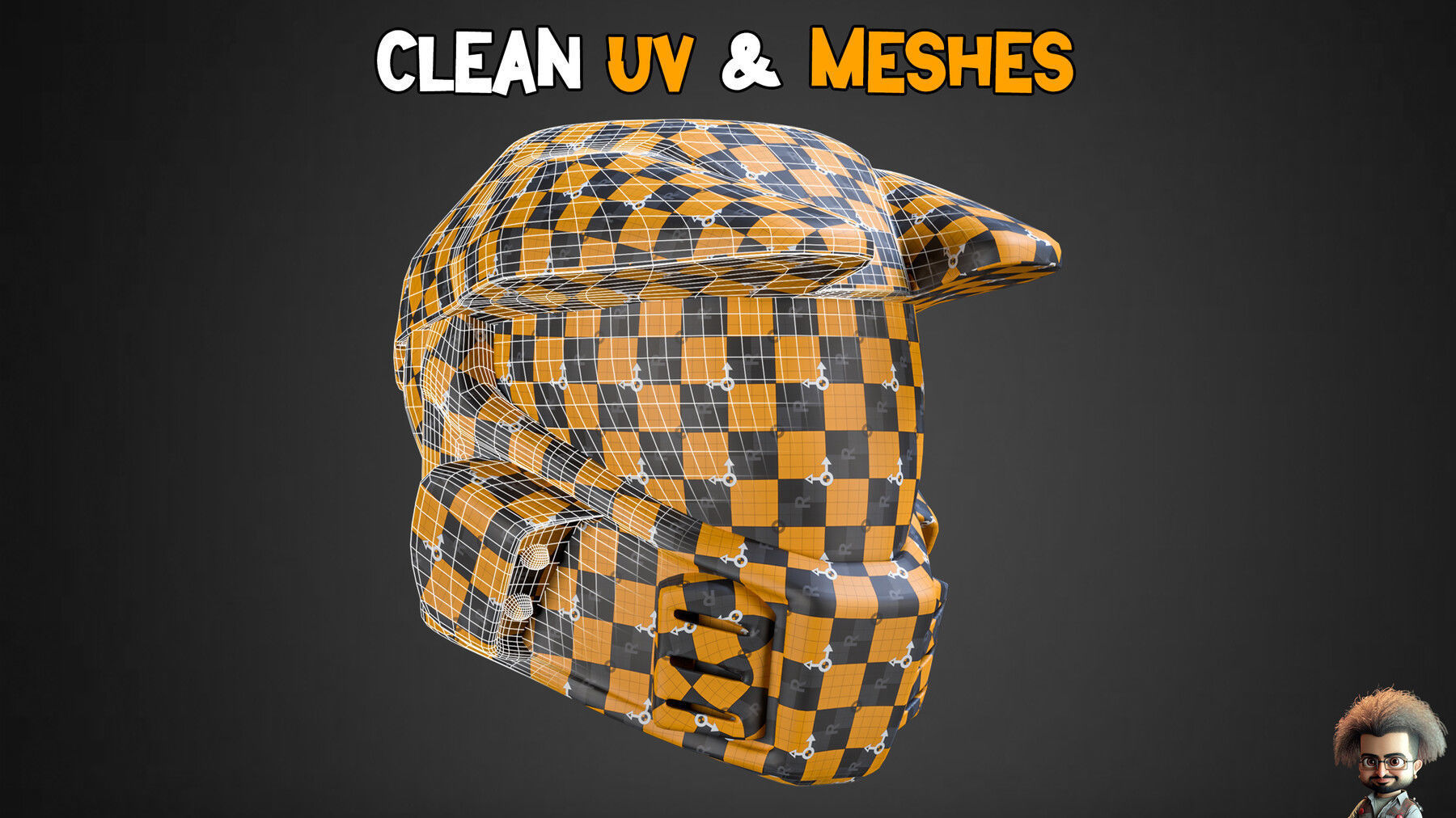 30 Sci-Fi Helmets Base Mesh and Textures Low-poly 3D model_2