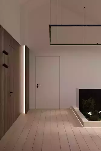 minimalistic hall Low-poly 3D model