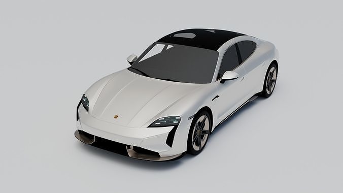 Porsche Taycan Turbo S 2024 Low-poly 3D model