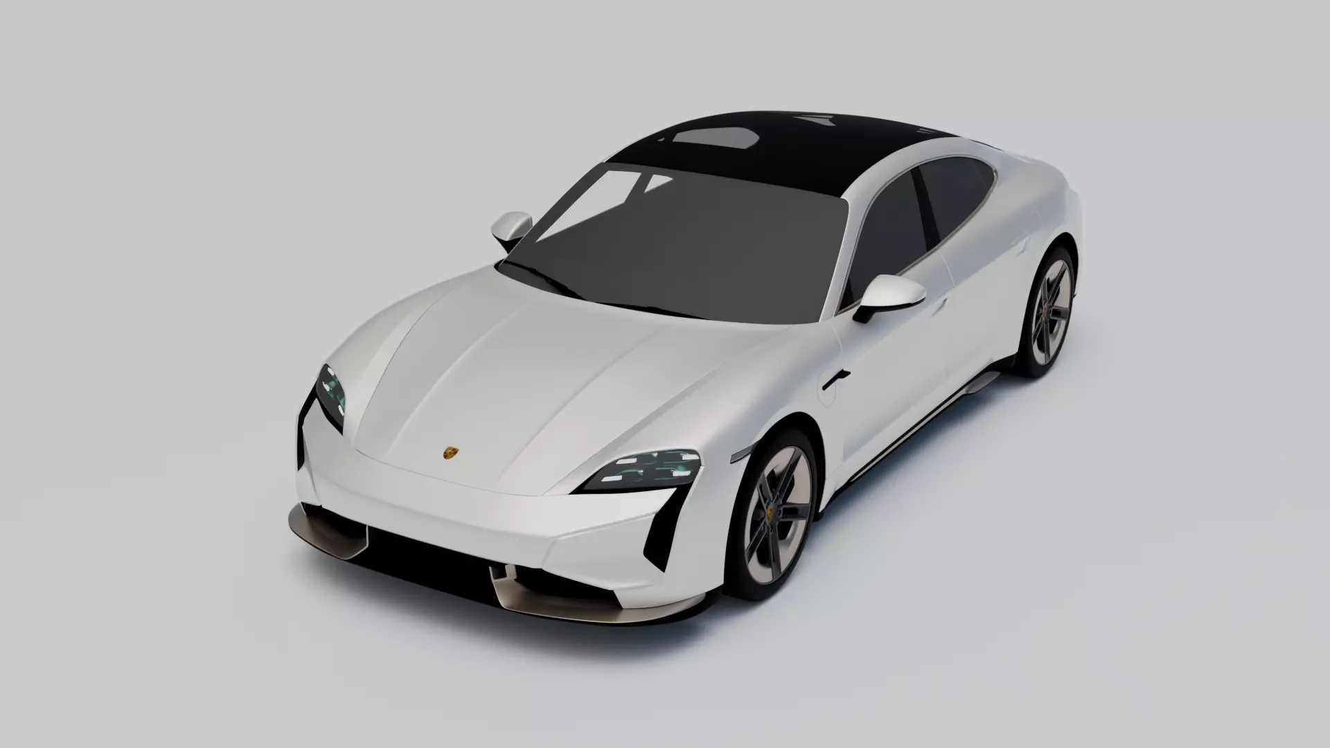 Porsche Taycan Turbo S 2024 Low-poly 3D model
