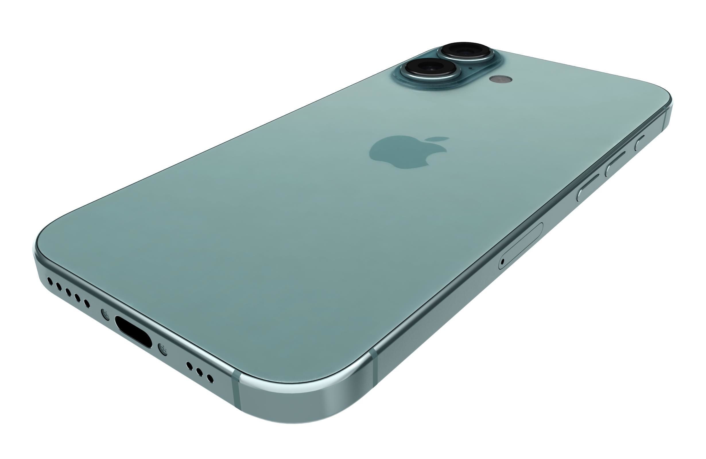 Apple iPhone 16 Green 3D model_14