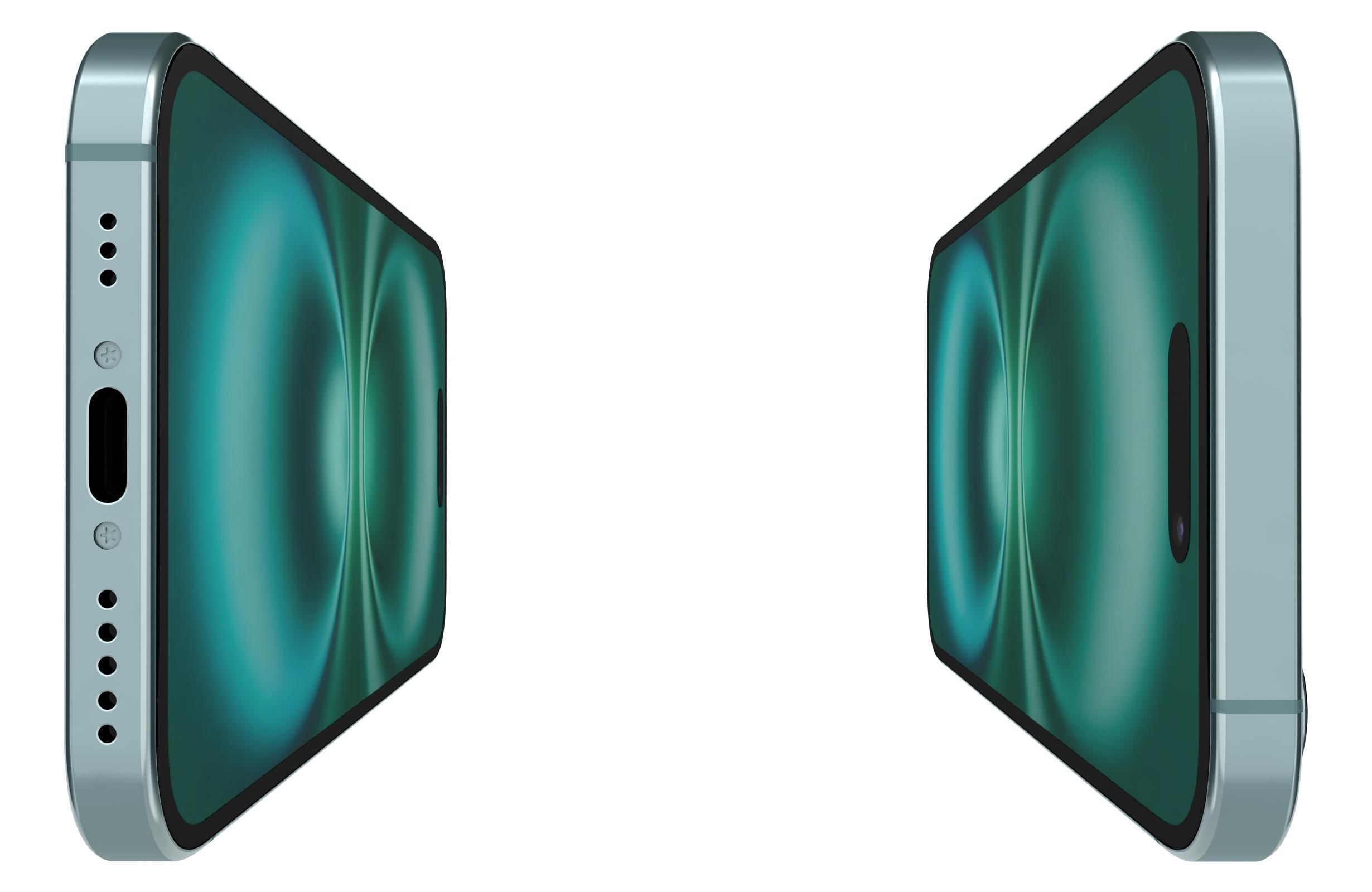 Apple iPhone 16 Green 3D model_8