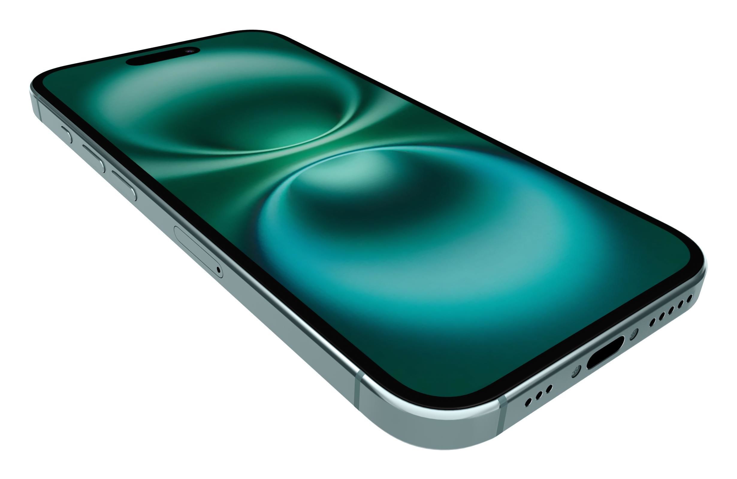 Apple iPhone 16 Green 3D model_12