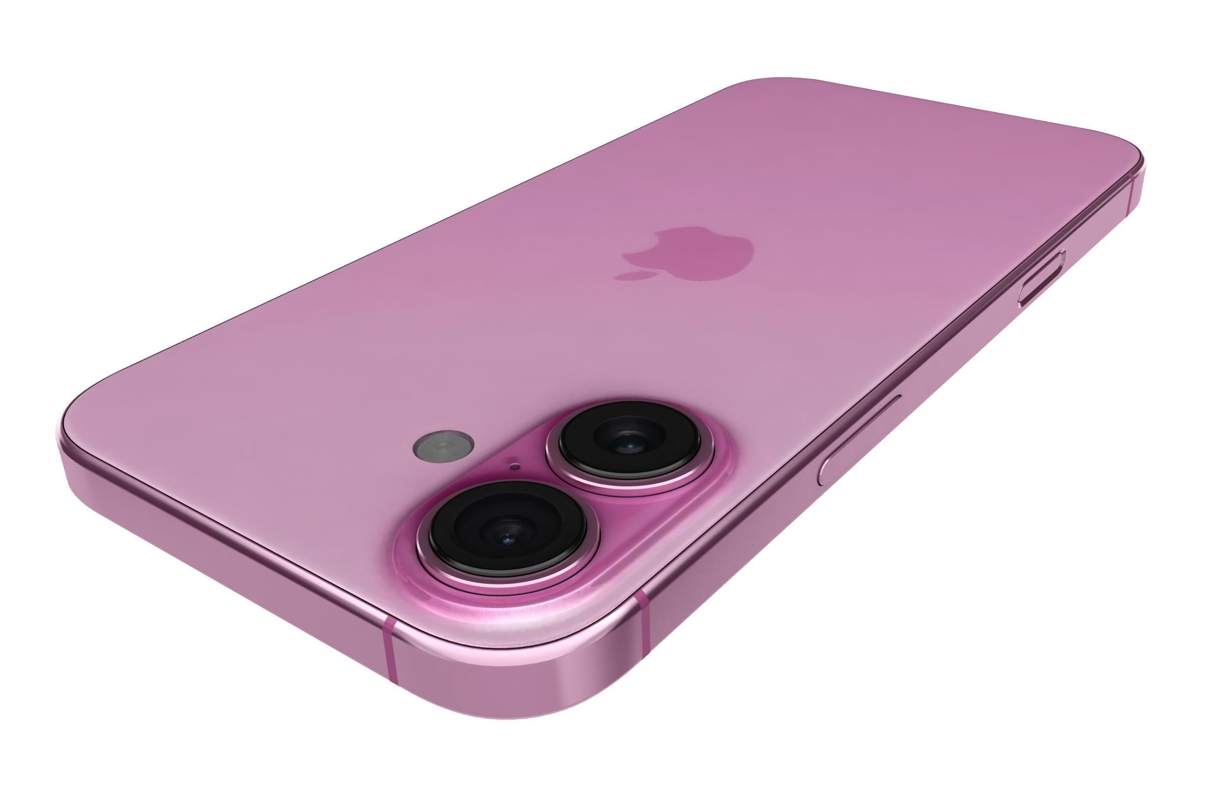 Apple iPhone 16 Pink 3D model_9