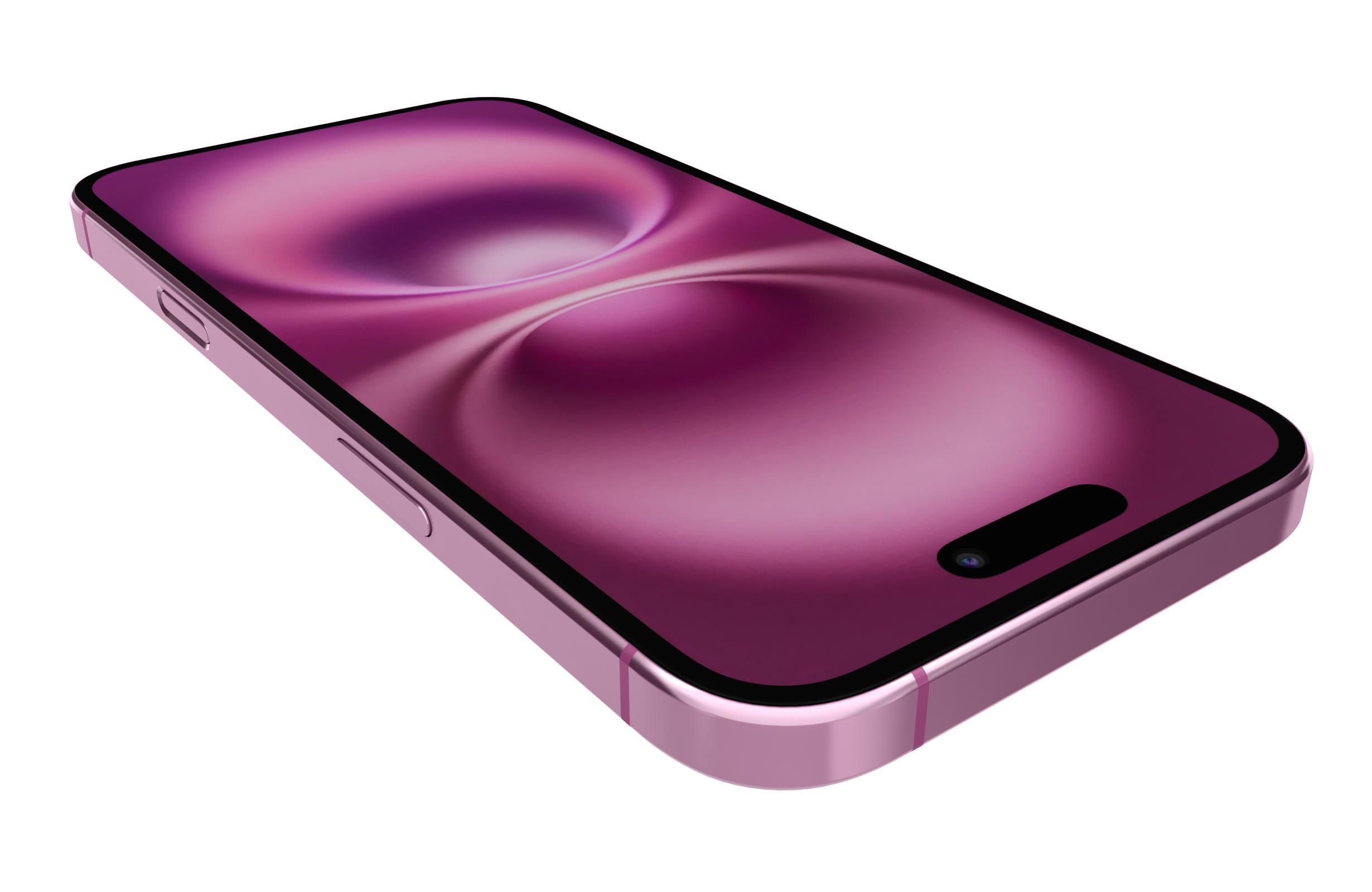 Apple iPhone 16 Pink 3D model_13