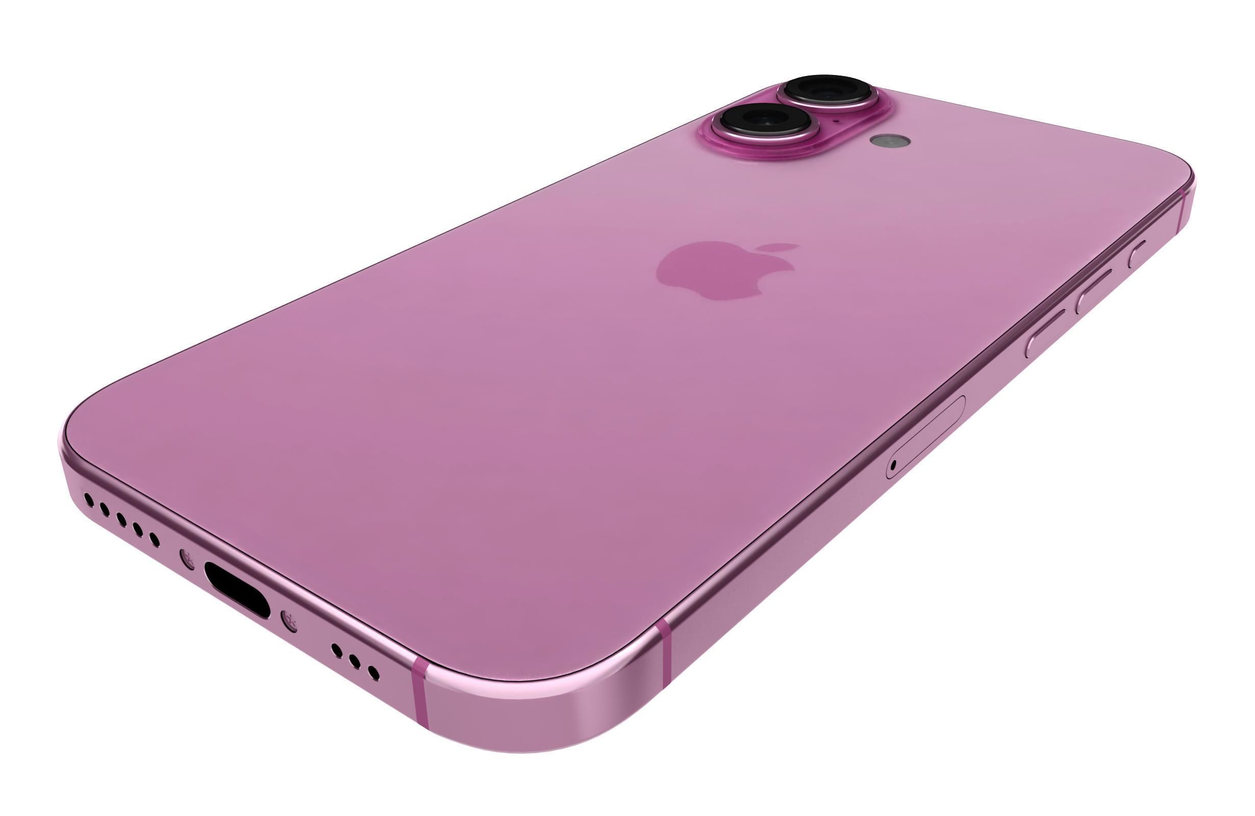 Apple iPhone 16 Pink 3D model_14