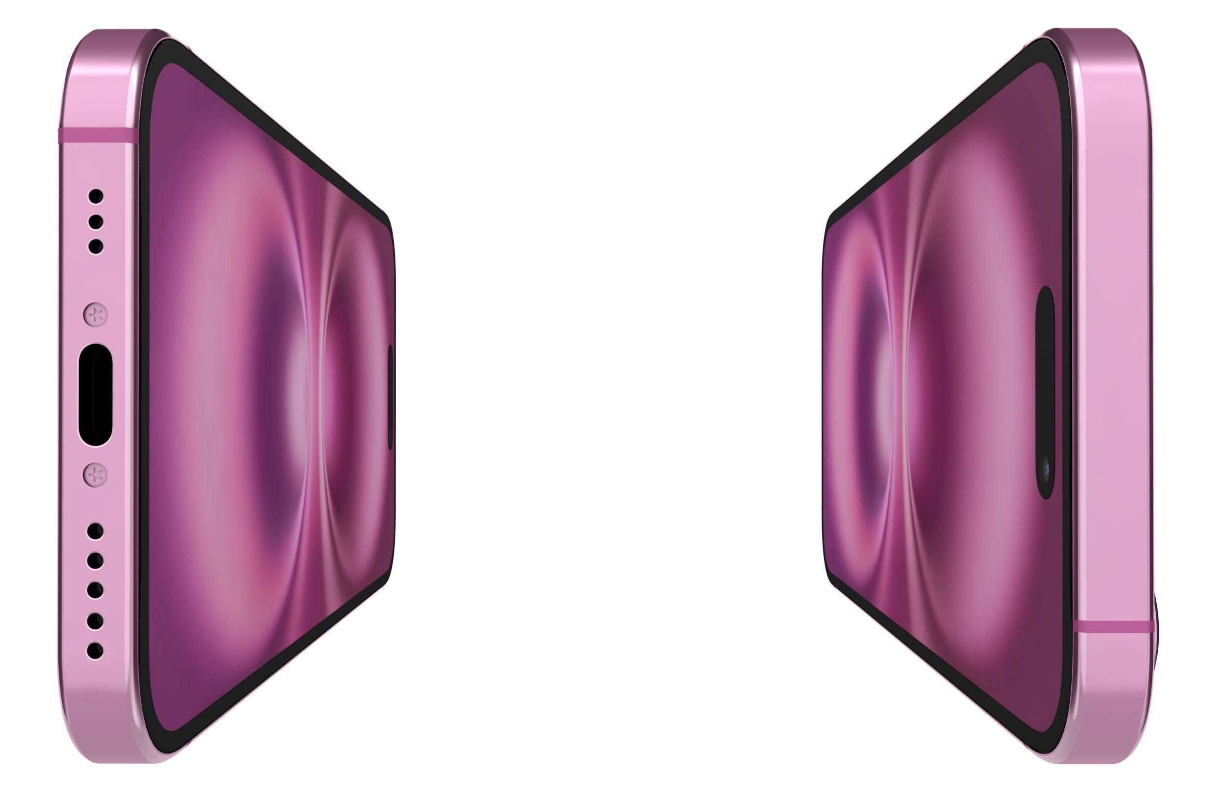 Apple iPhone 16 Pink 3D model_7