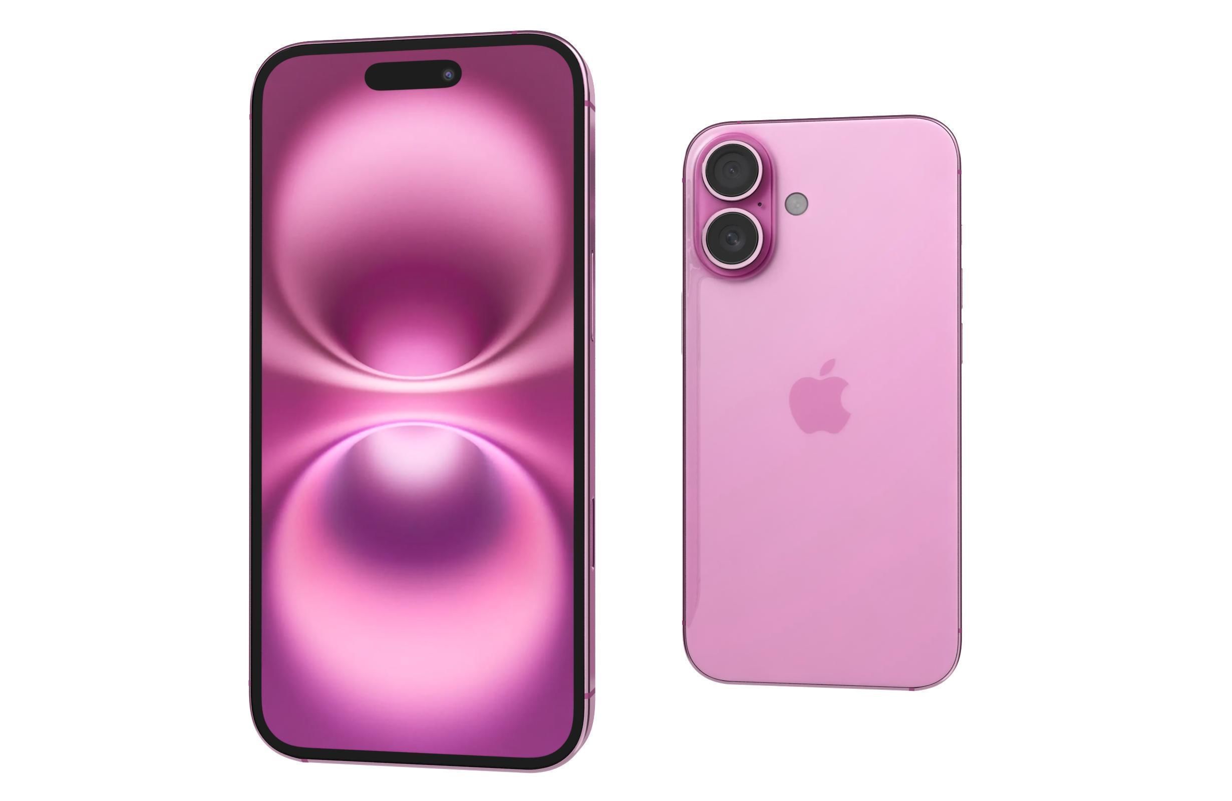 Apple iPhone 16 Pink 3D model_11