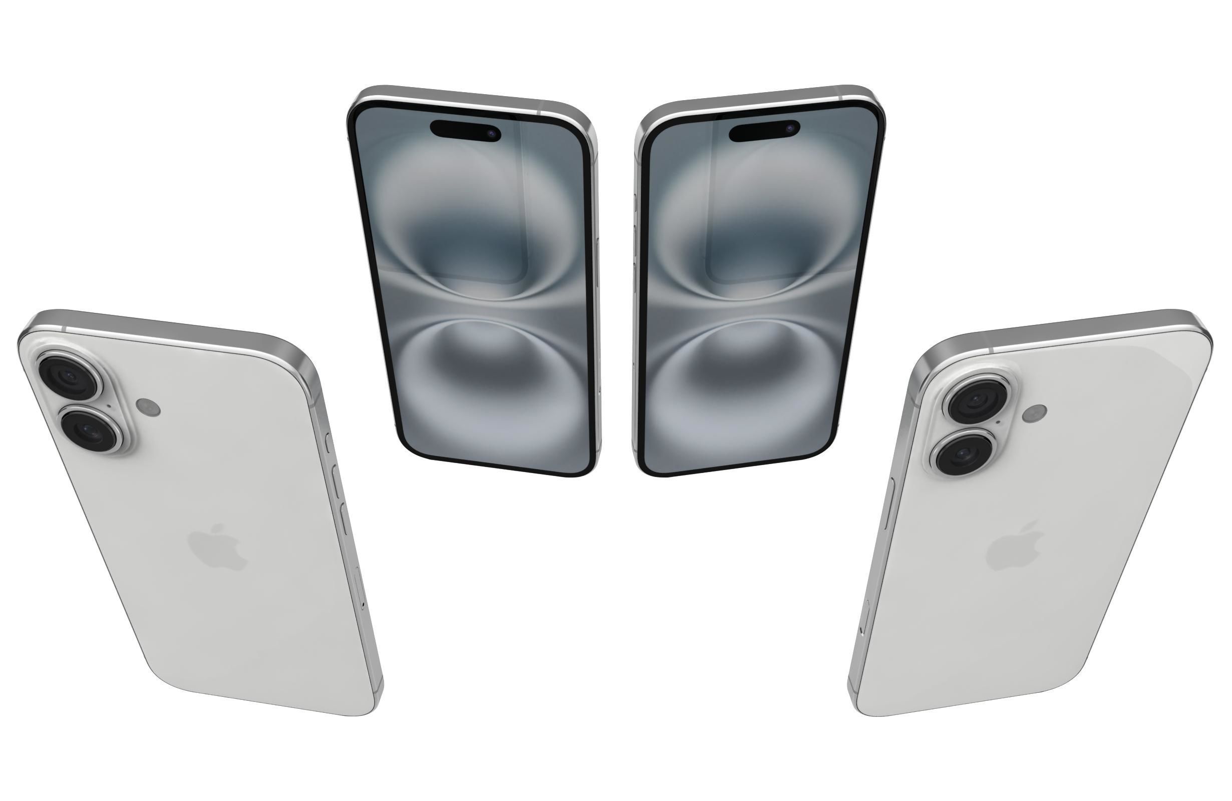 Apple iPhone 16 White 3D model_4