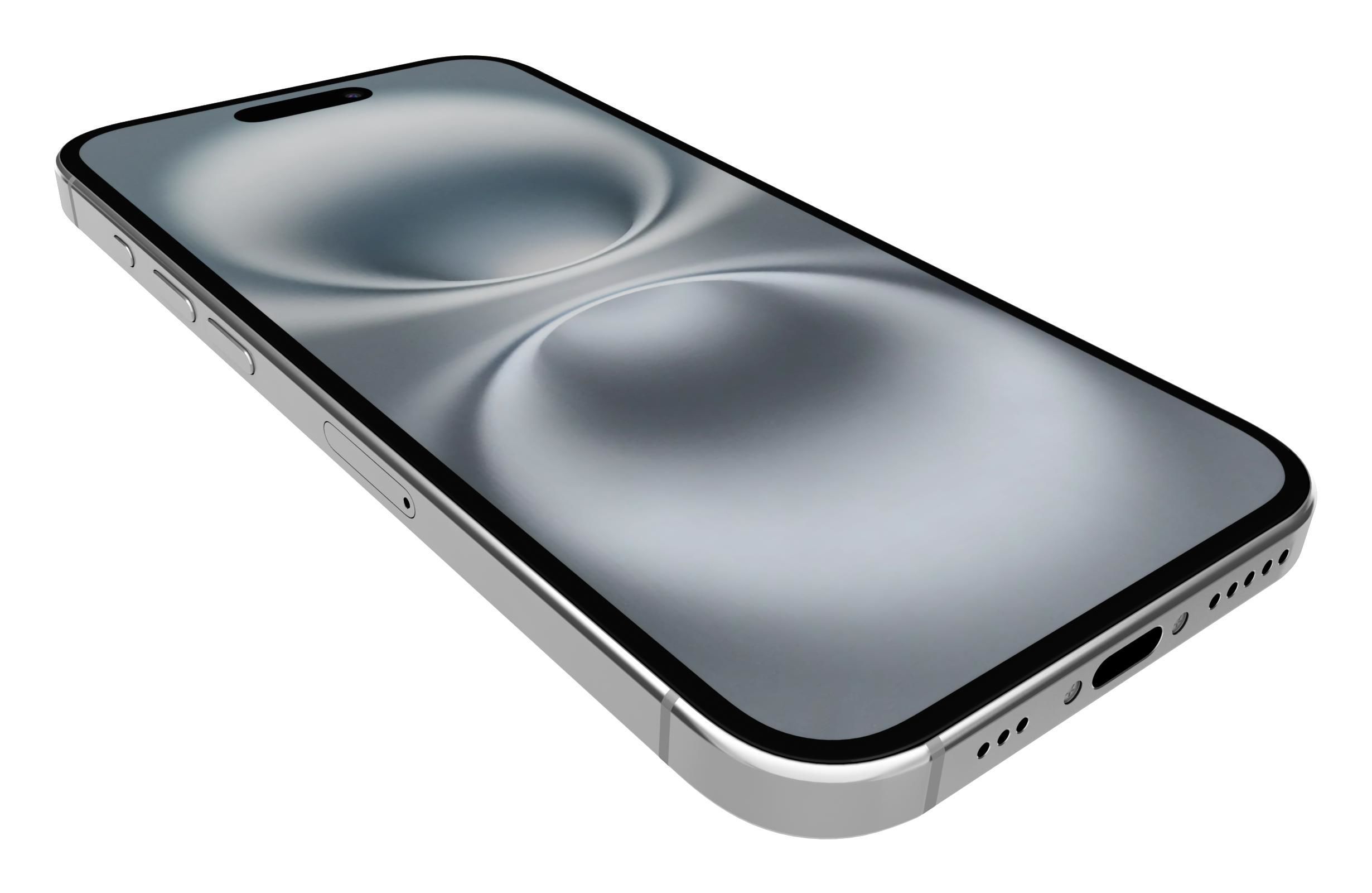 Apple iPhone 16 White 3D model_12