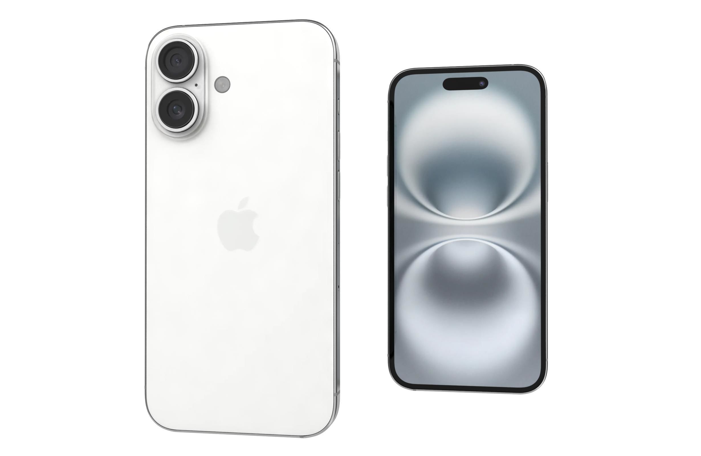 Apple iPhone 16 White 3D model_7