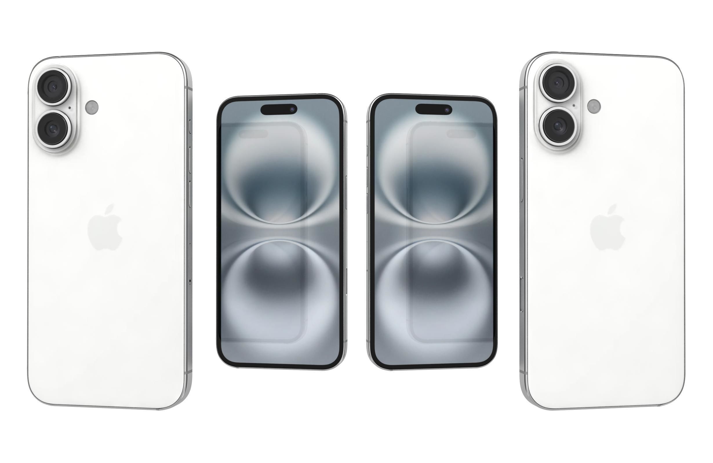 Apple iPhone 16 White 3D model_3