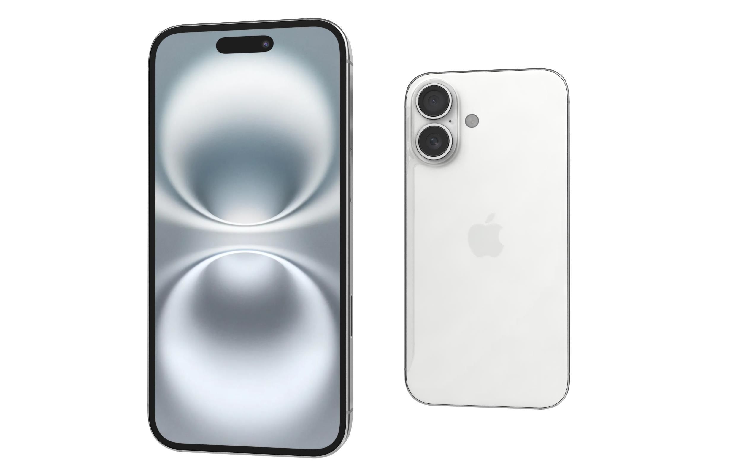 Apple iPhone 16 White 3D model_6