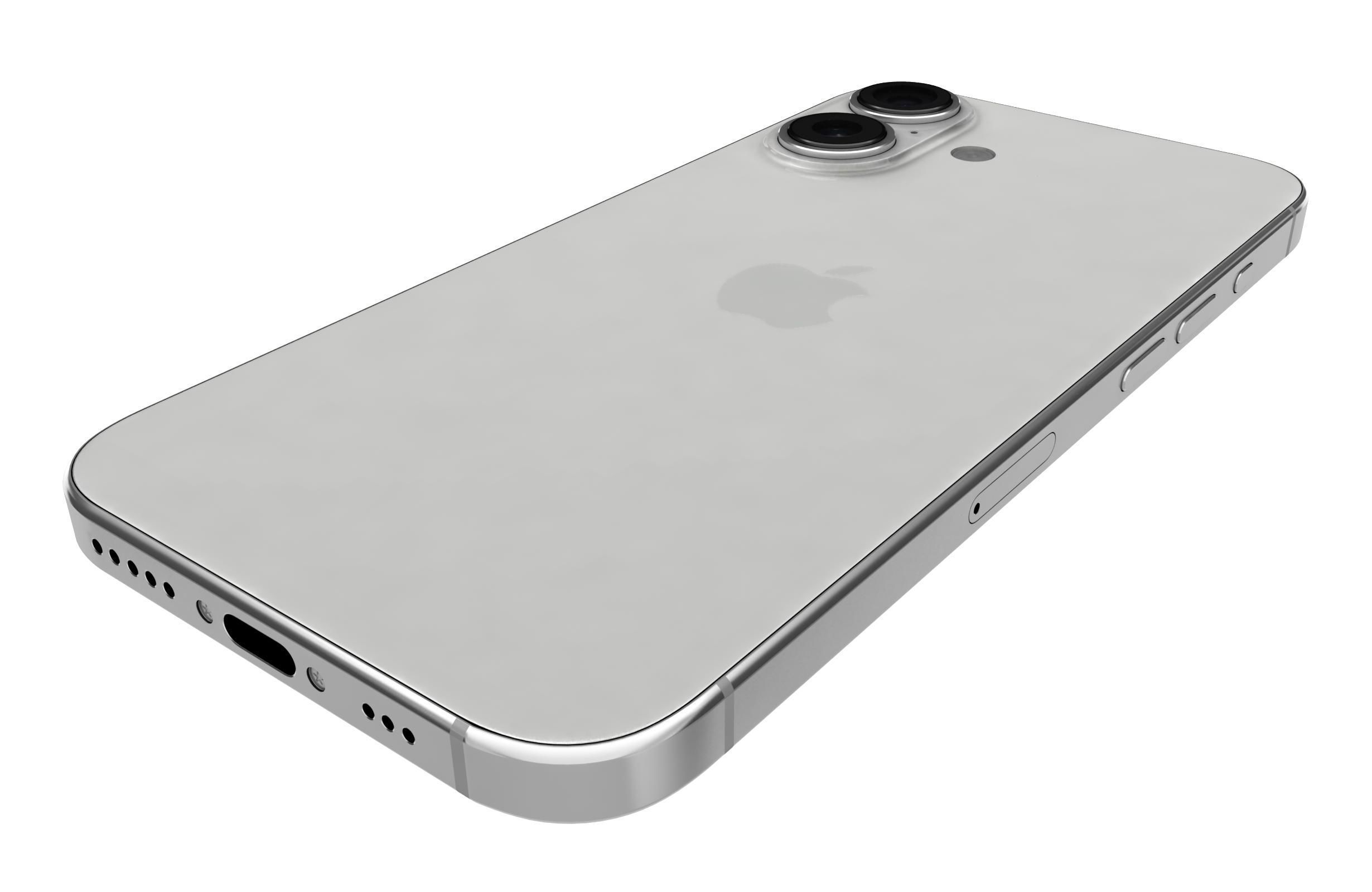 Apple iPhone 16 White 3D model_14