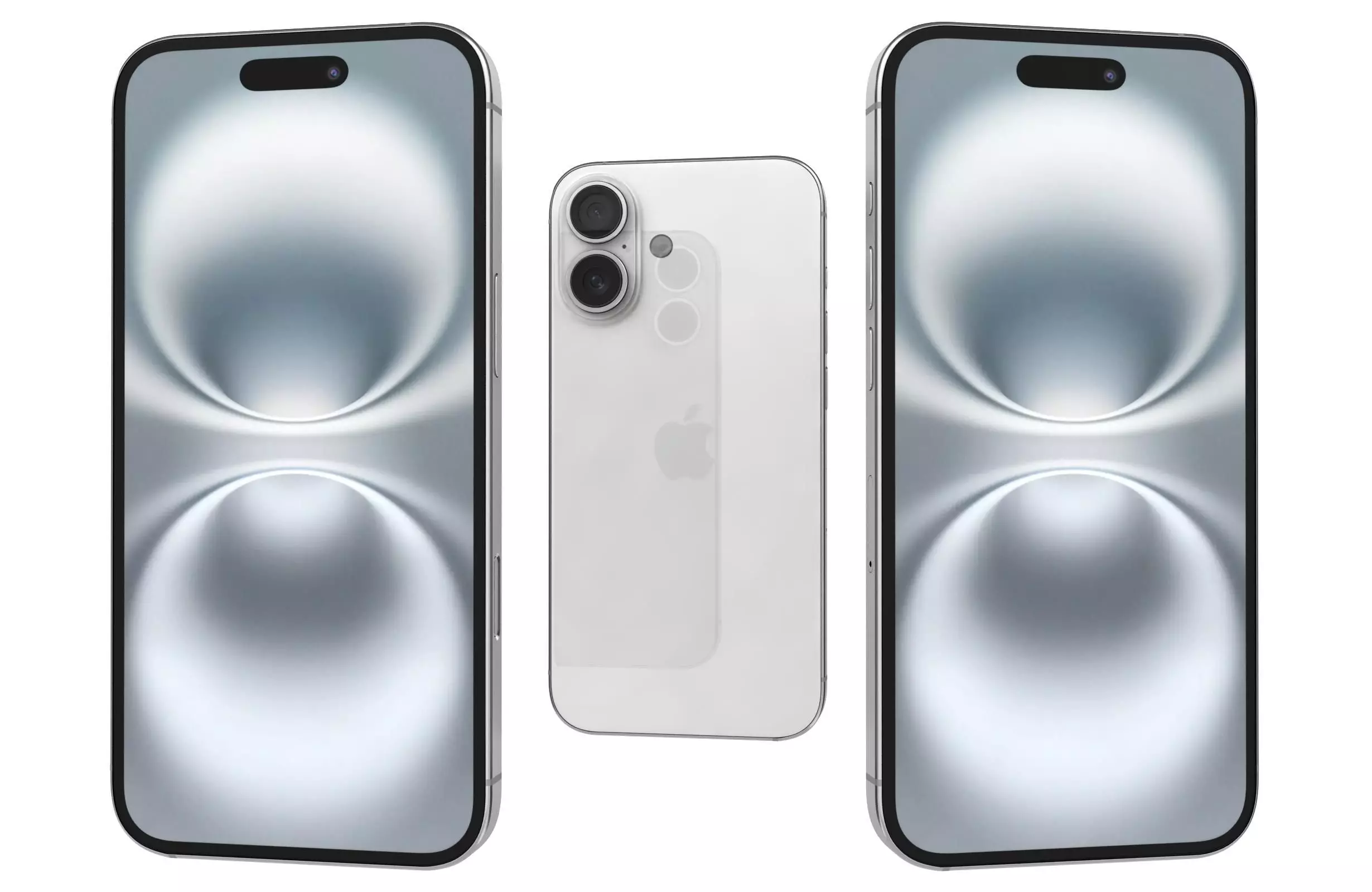 Apple iPhone 16 White 3D model_0