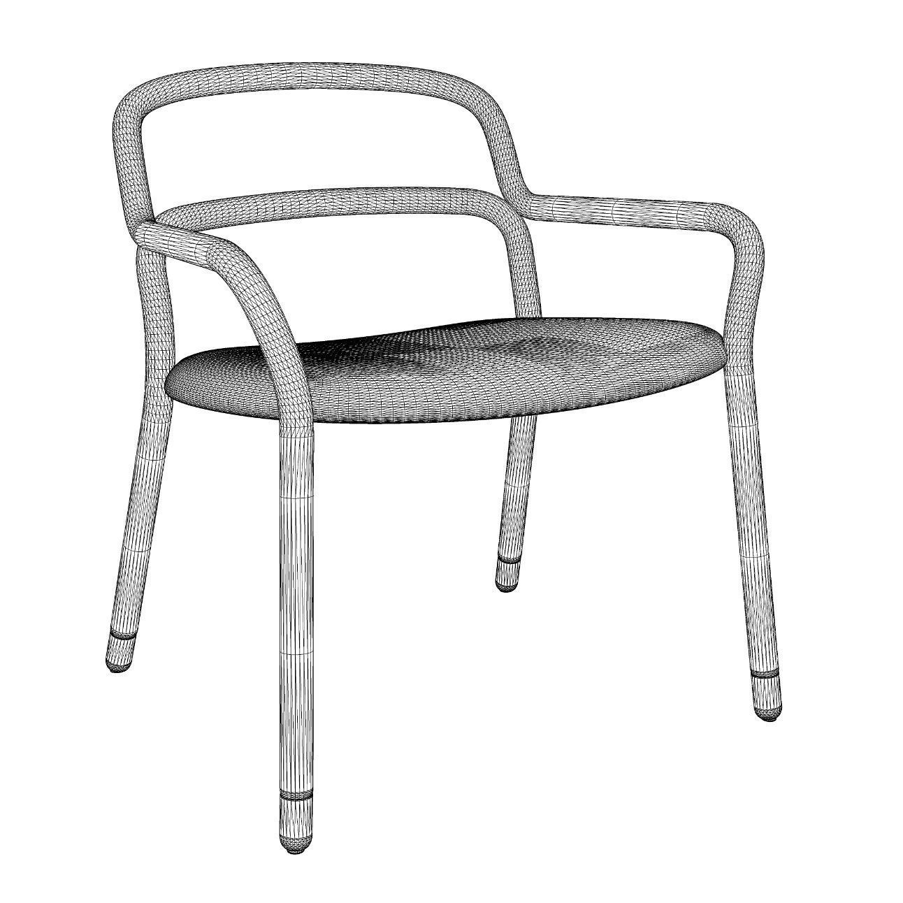 Pippi AP Lounge Armchair by Midj 3D model_1