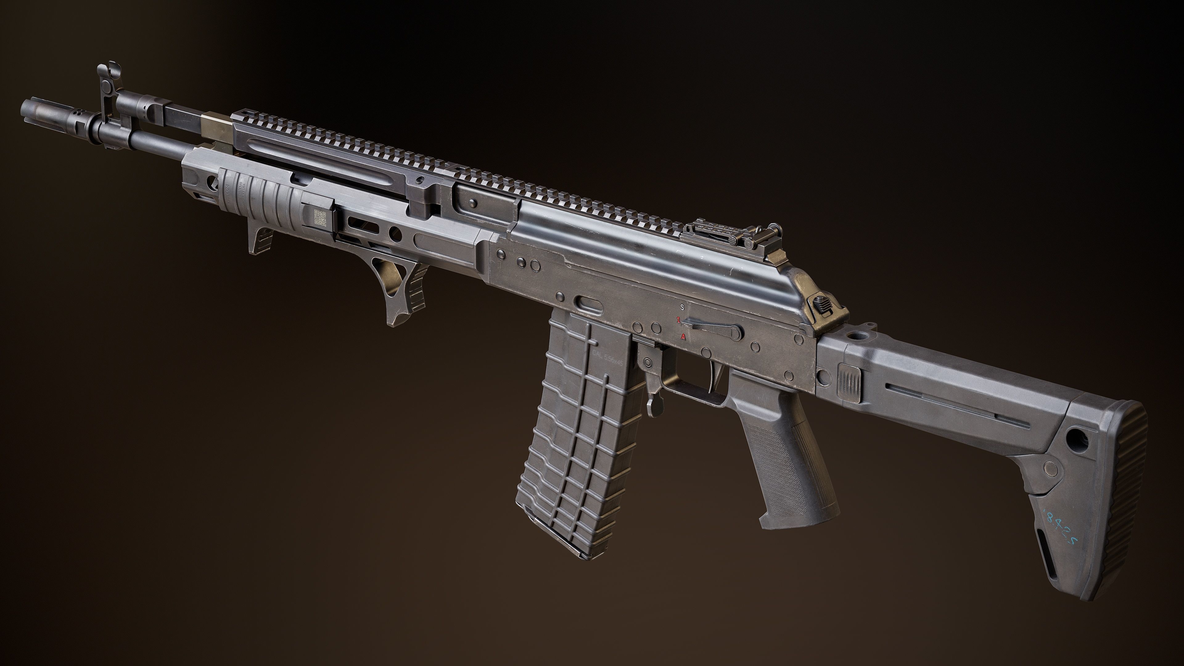 Custom AK - FPS Weapon Asset Low-poly 3D model_5