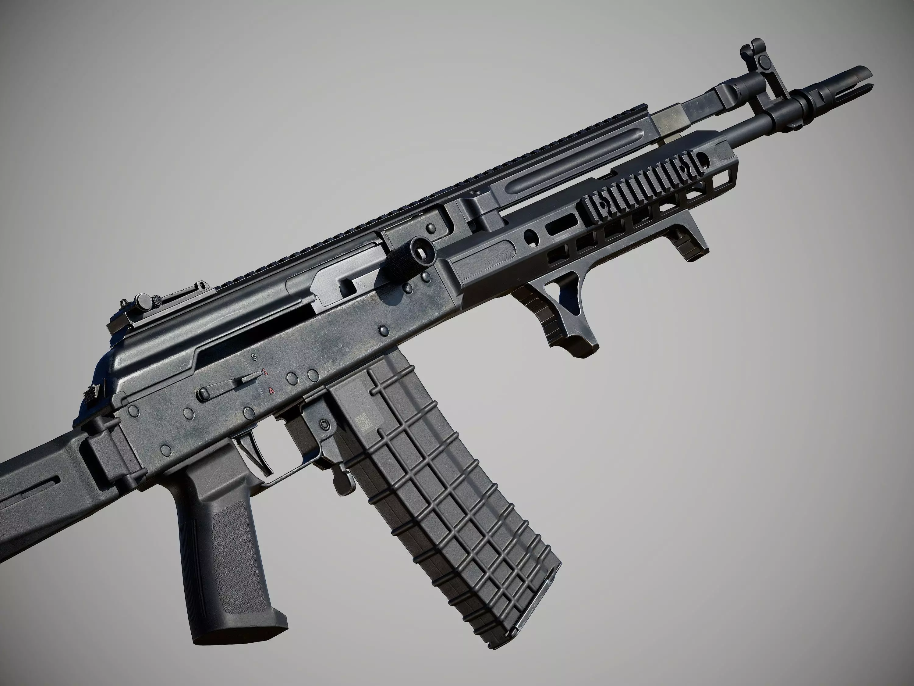 Custom AK - FPS Weapon Asset Low-poly 3D model_0