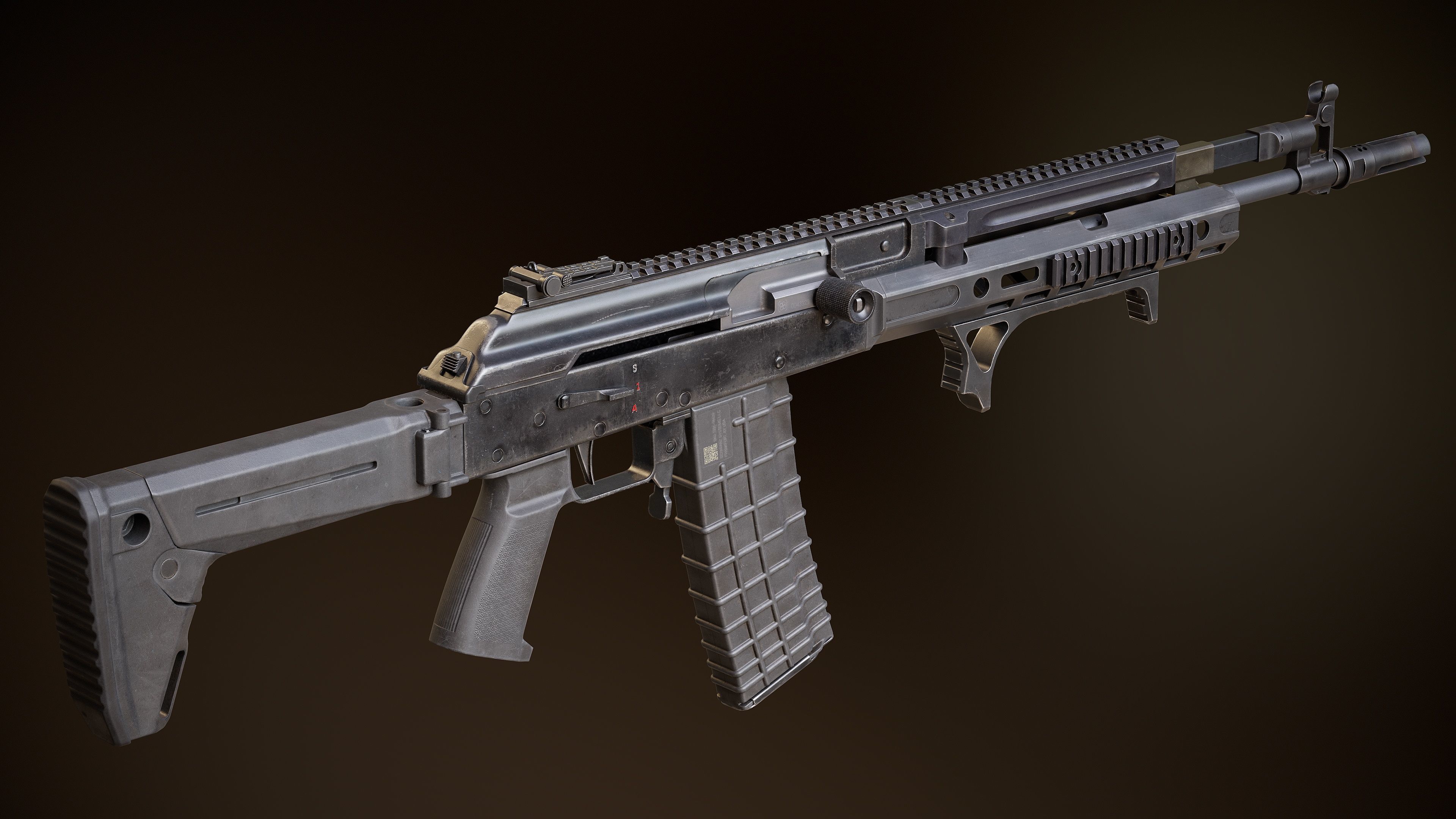 Custom AK - FPS Weapon Asset Low-poly 3D model_6