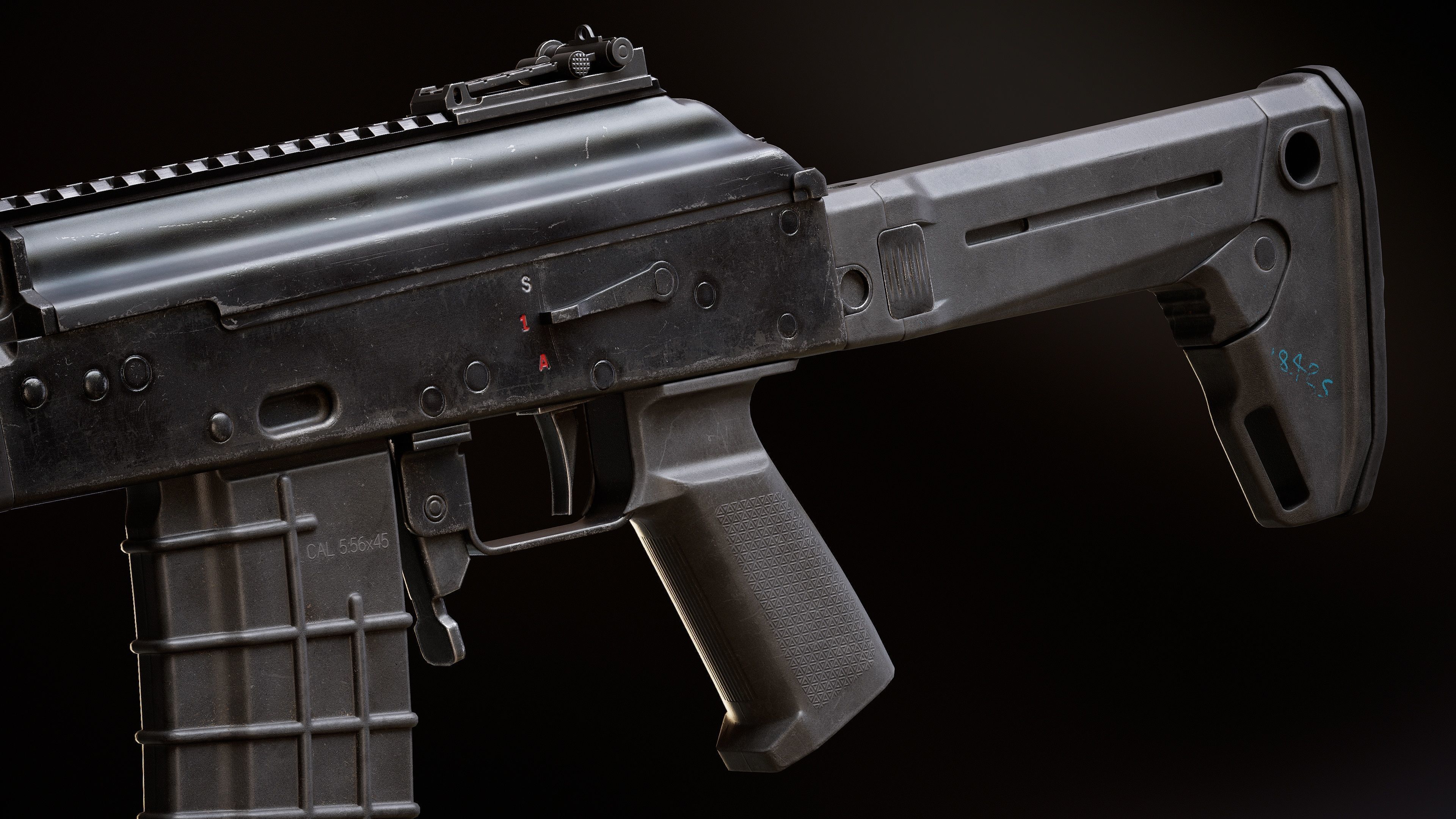 Custom AK - FPS Weapon Asset Low-poly 3D model_8