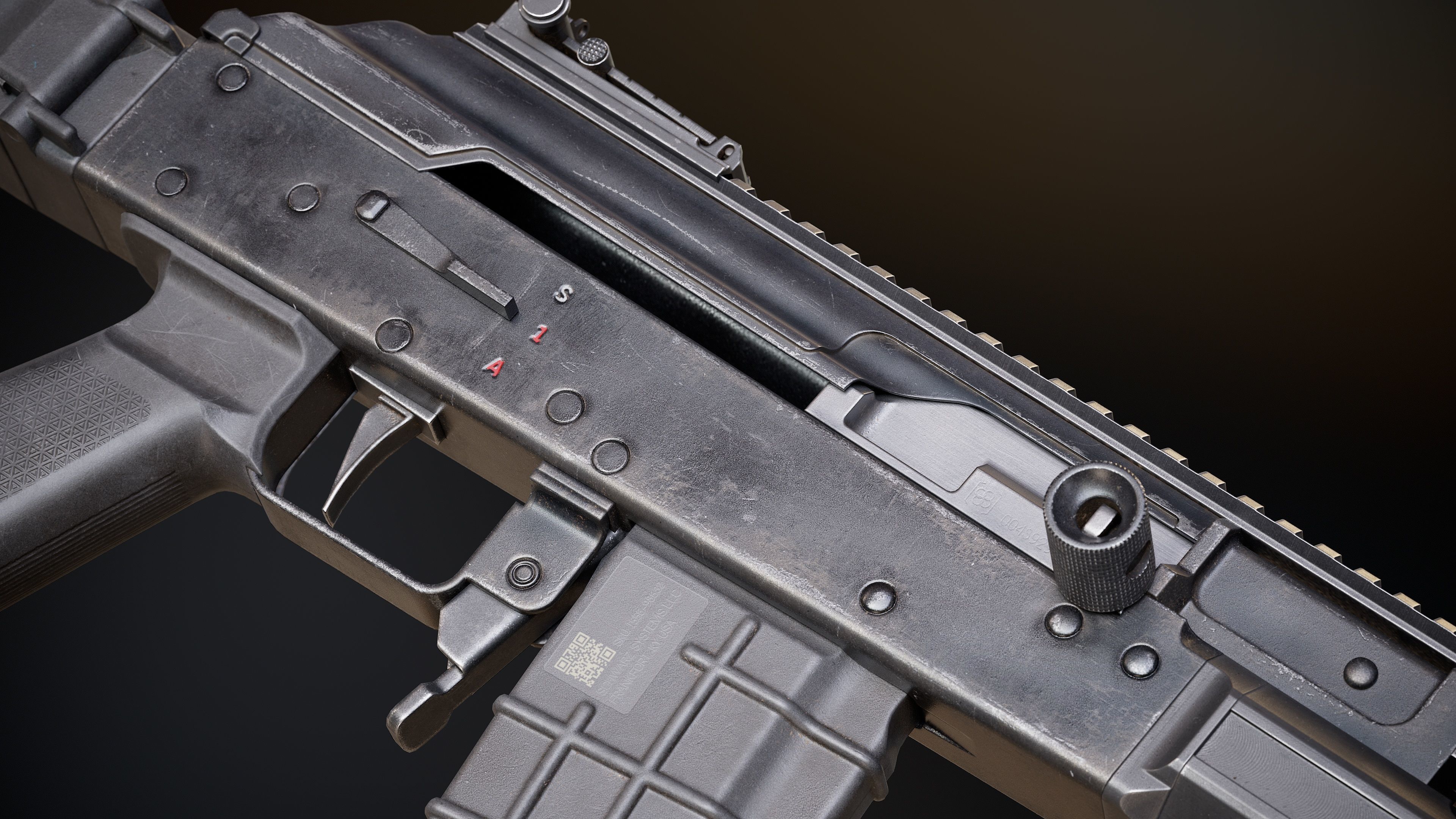 Custom AK - FPS Weapon Asset Low-poly 3D model_9