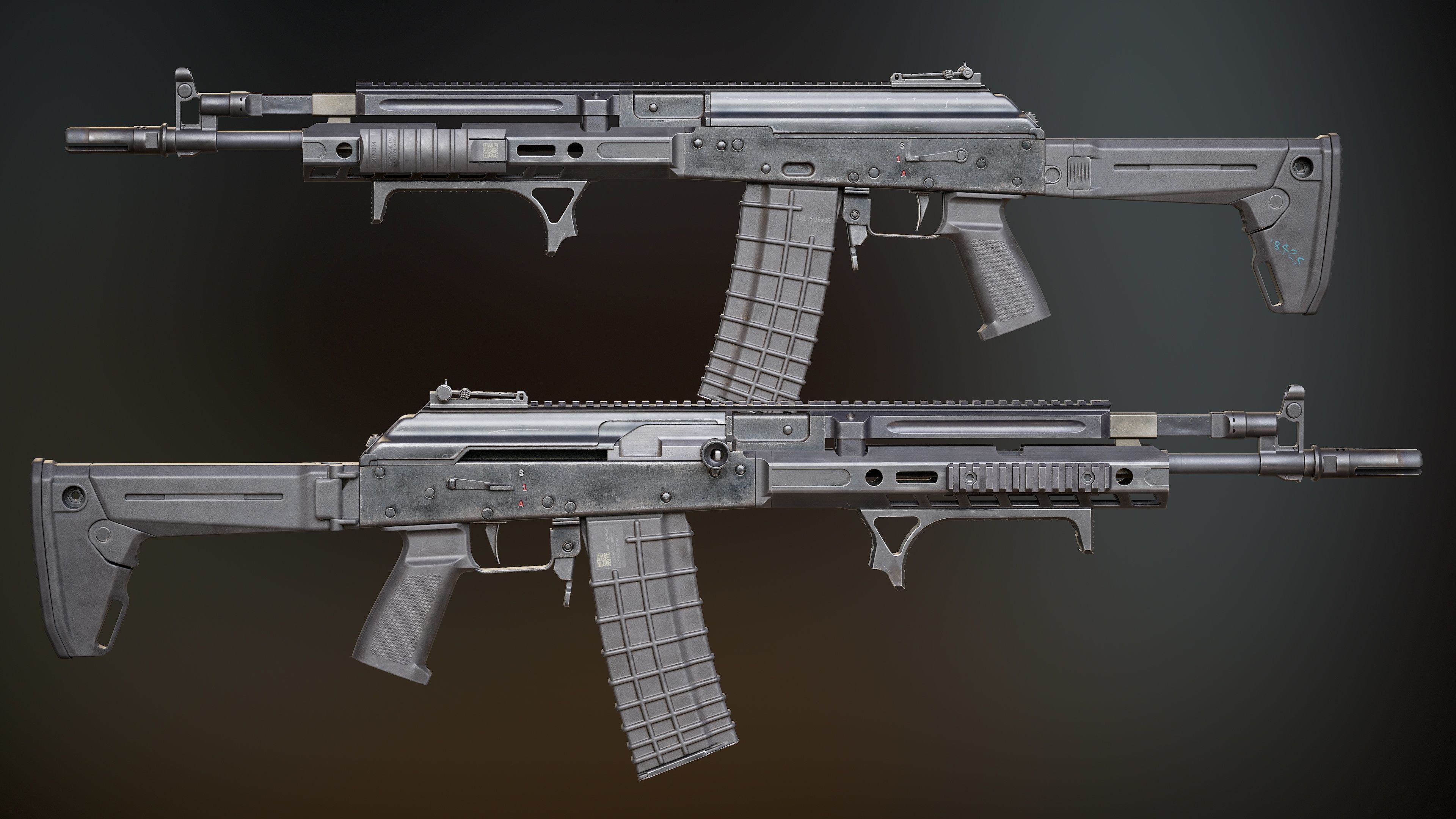 Custom AK - FPS Weapon Asset Low-poly 3D model_7