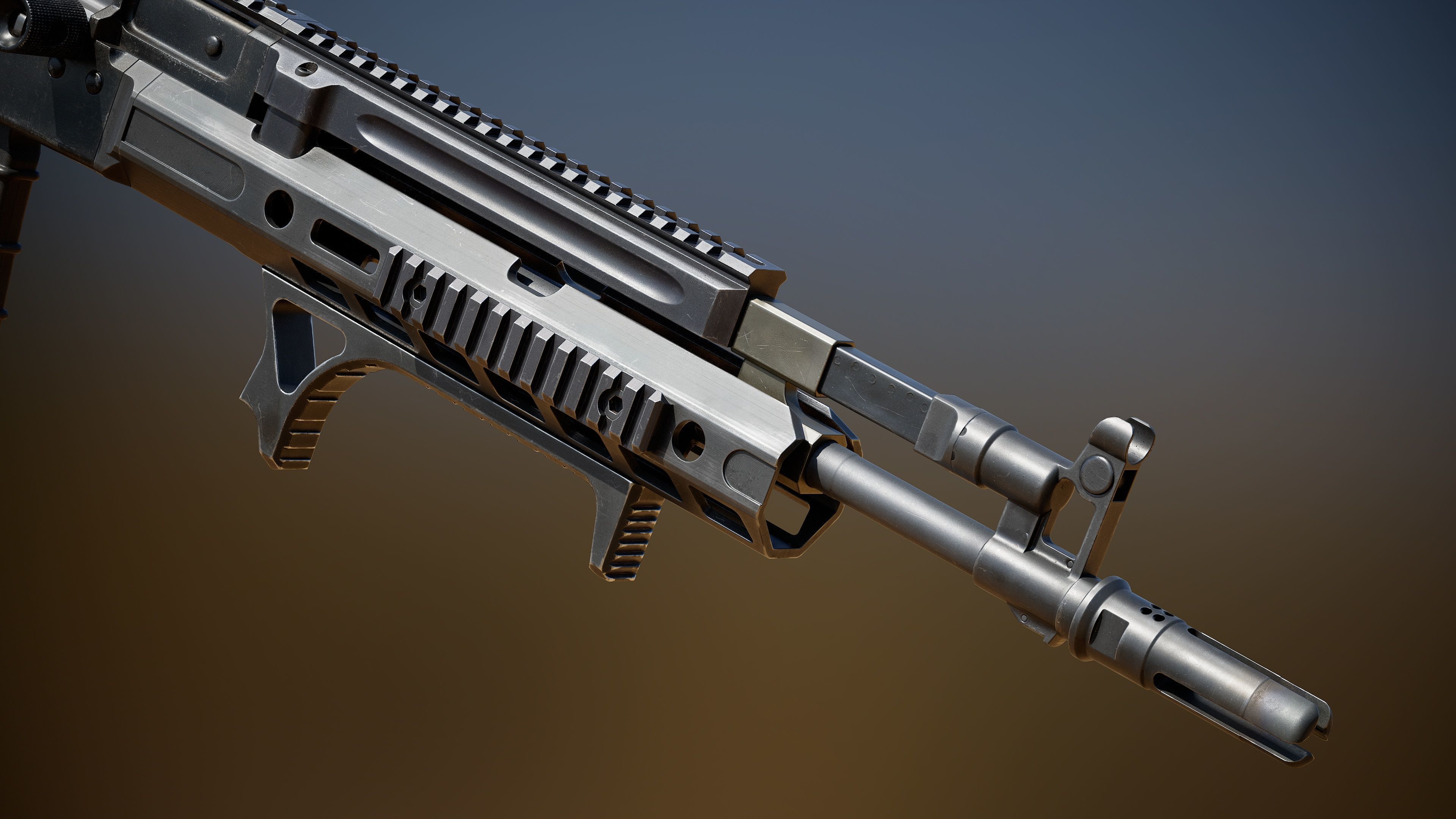 Custom AK - FPS Weapon Asset Low-poly 3D model_3