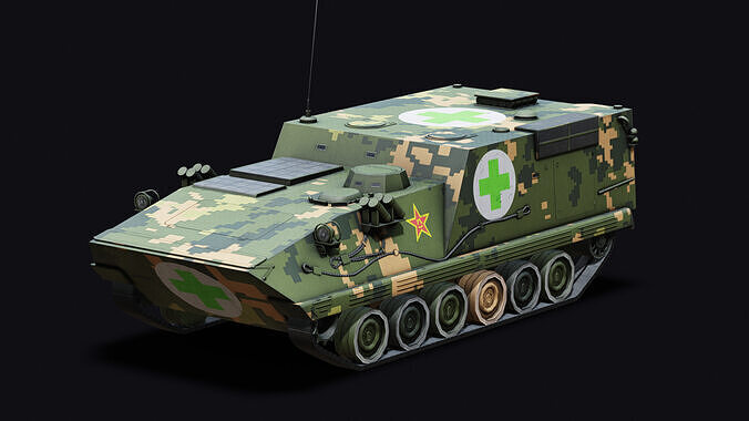 Type 89 Armoured Ambulance WZ752 Low-poly 3D model