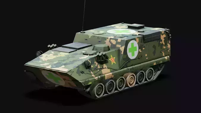 Type 89 Armoured Ambulance WZ752 Low-poly 3D model