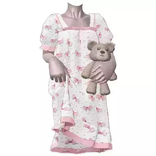 baby dress with teddy bear Texture