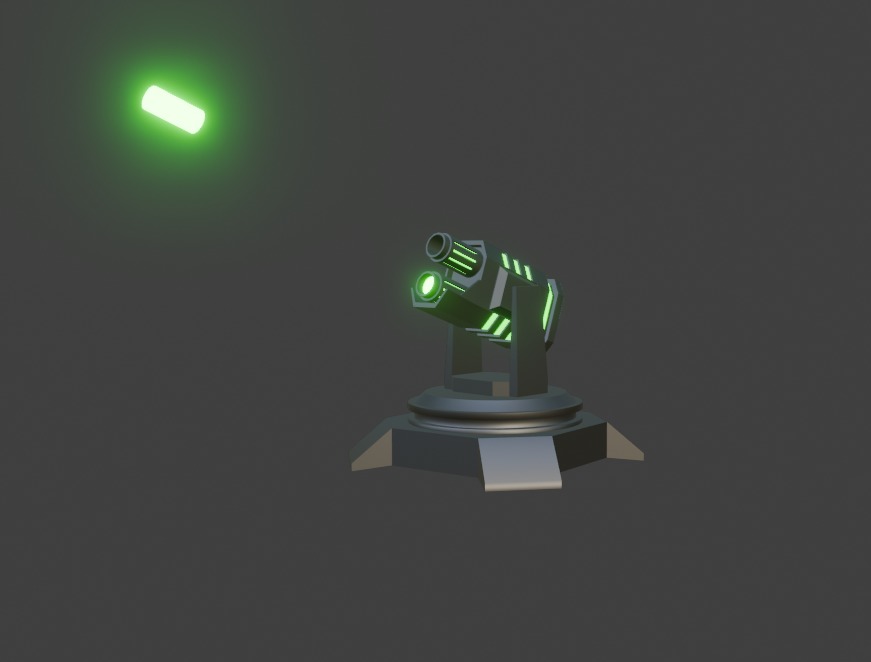nuclear plasma turret Low-poly 3D model_2