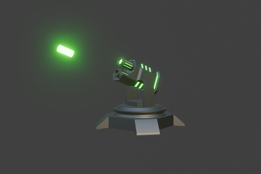 nuclear plasma turret Low-poly 3D model_3