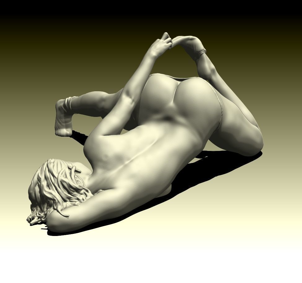 Luna nude female figurine ready for 3D printing 3D print model_2