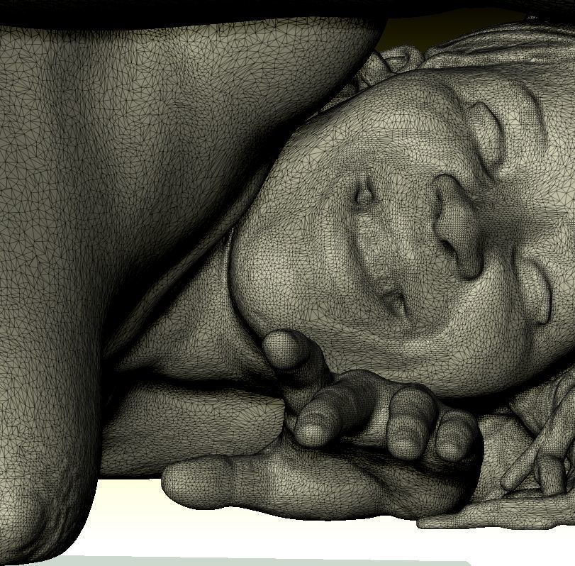 Luna nude female figurine ready for 3D printing 3D print model_5