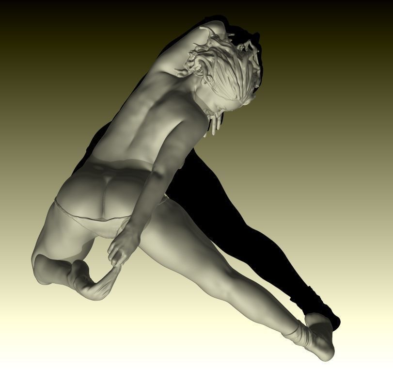 Luna nude female figurine ready for 3D printing 3D print model_3